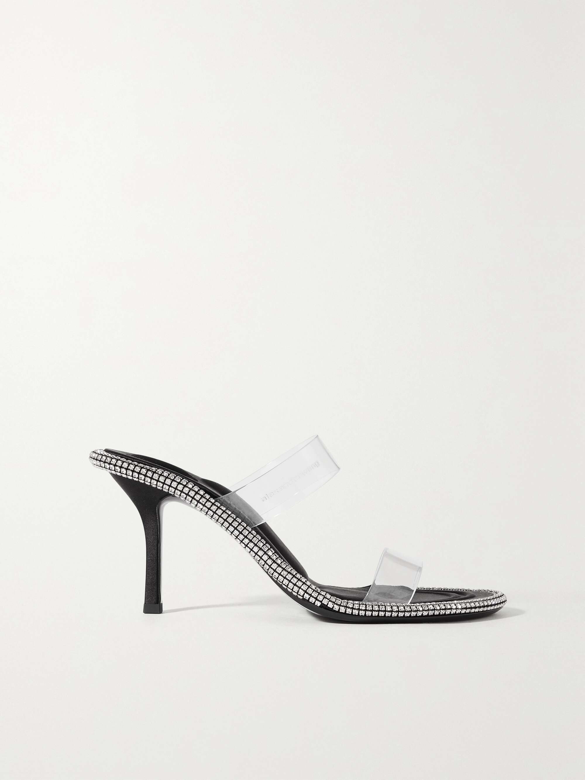 ALEXANDER WANG Kira logo-detailed crystal-embellished PVC mules