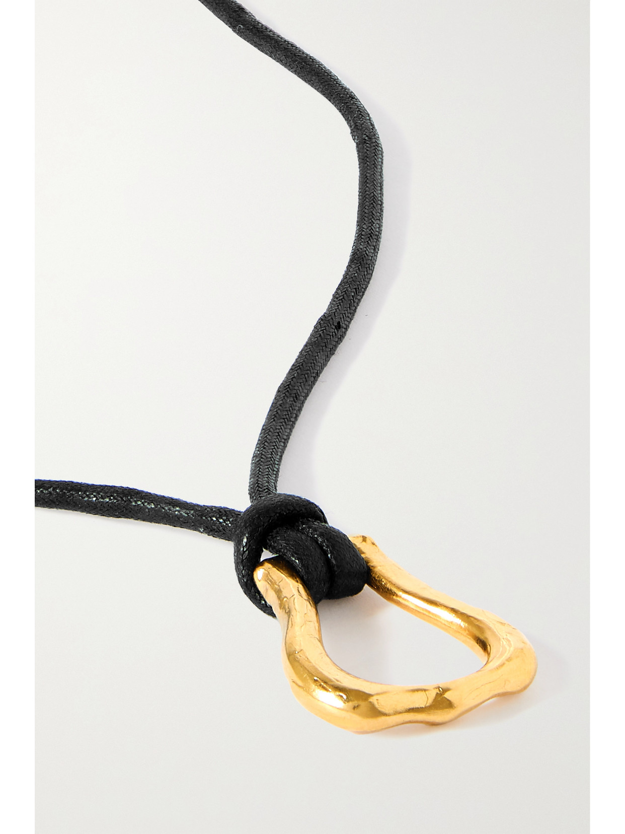 Shop Alighieri + Net Sustain The Mini Link Of Wanderlust Gold-plated Cord Necklace