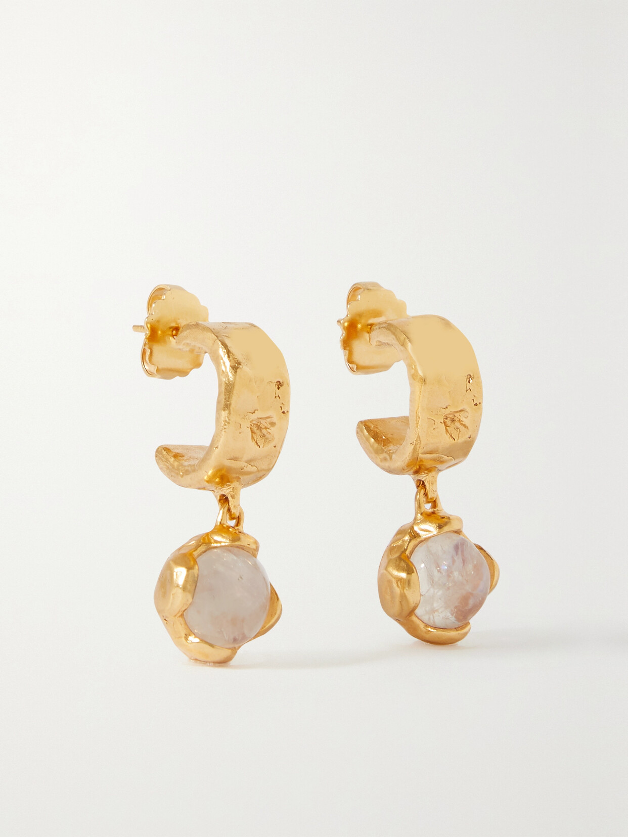 Alighieri - + Net Sustain The Light Capture Gold-plated Moonstone Earrings - One size