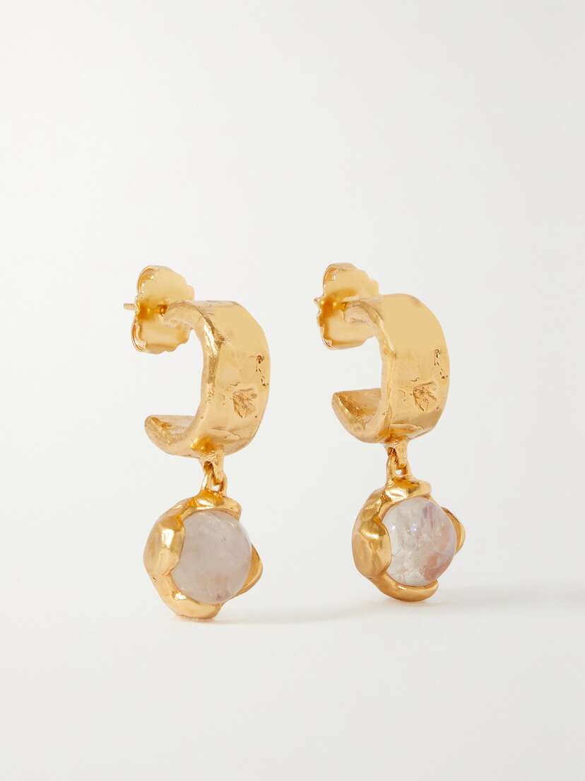 Alighieri + Net Sustain The Light Capture -plated Moonstone Earrings