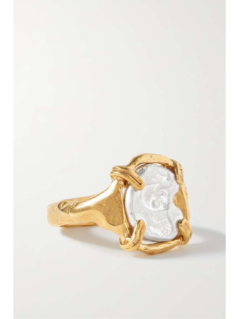 Alighieri + Net Sustain The Gilded Frame Recycled Silver And -plated Ring