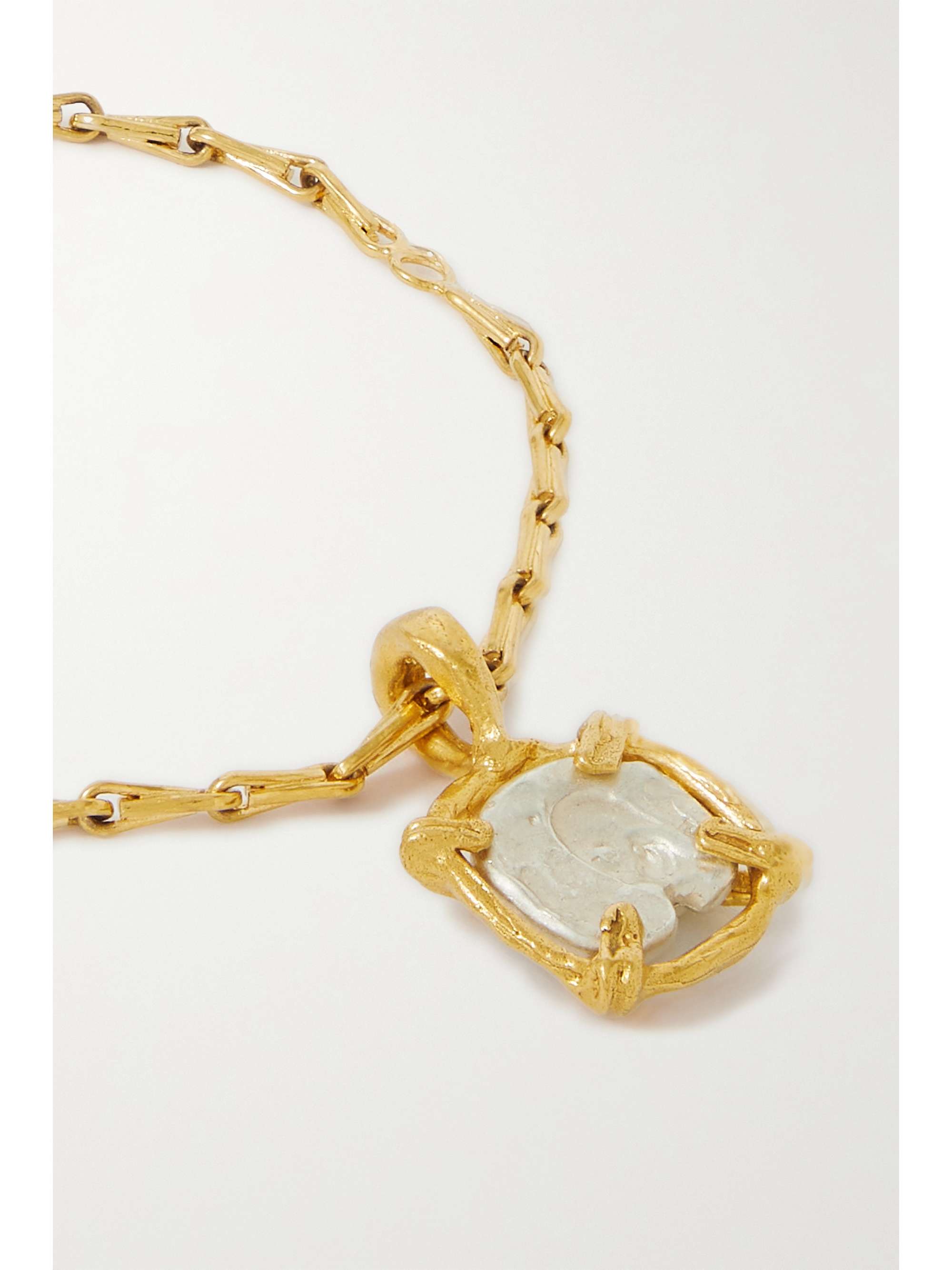 ALIGHIERI The Gilded Rock recyled silver and gold-plated bracelet