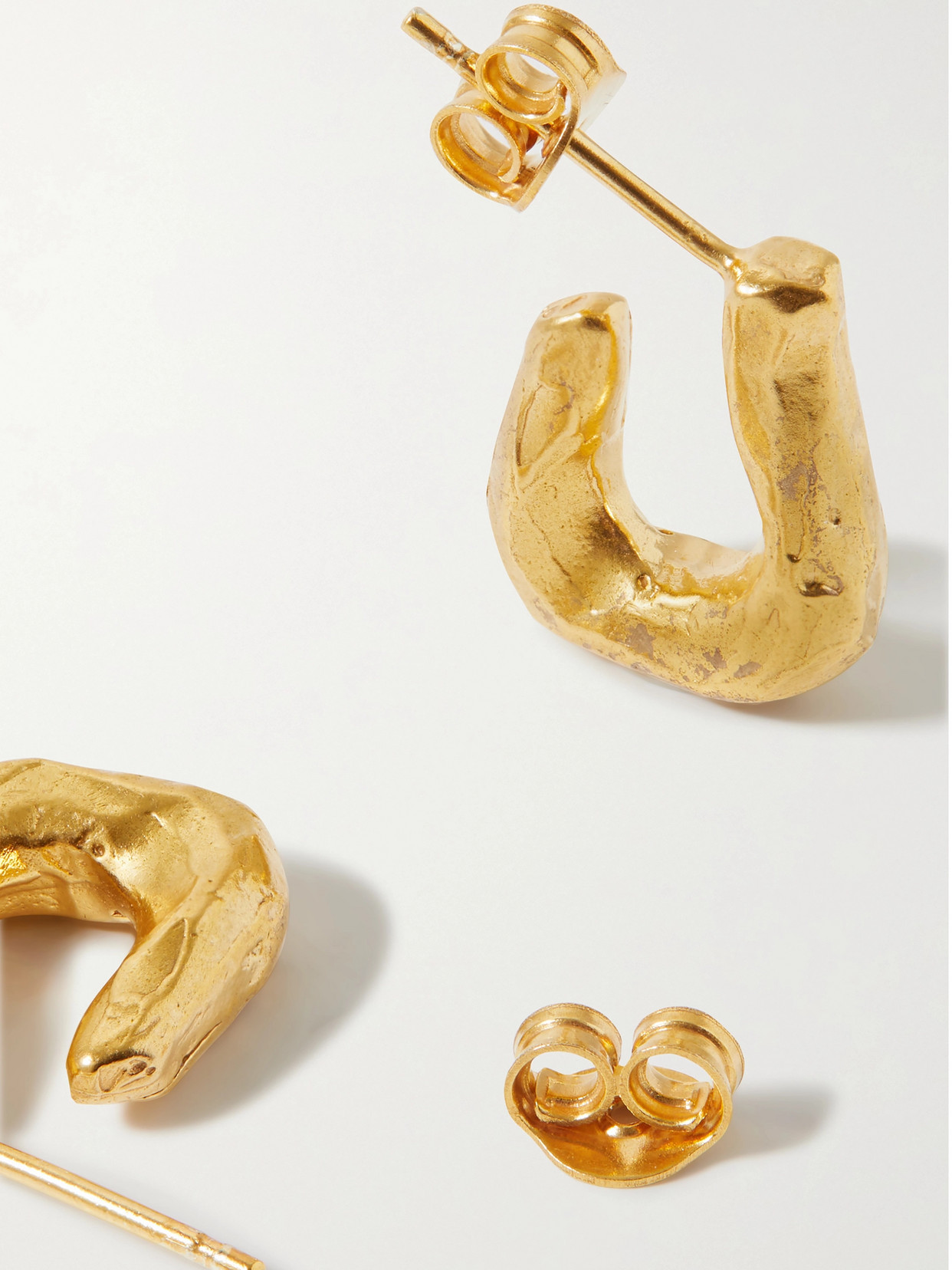 Shop Alighieri + Net Sustain The Mini Link Of Wanderlust Gold-plated Earrings