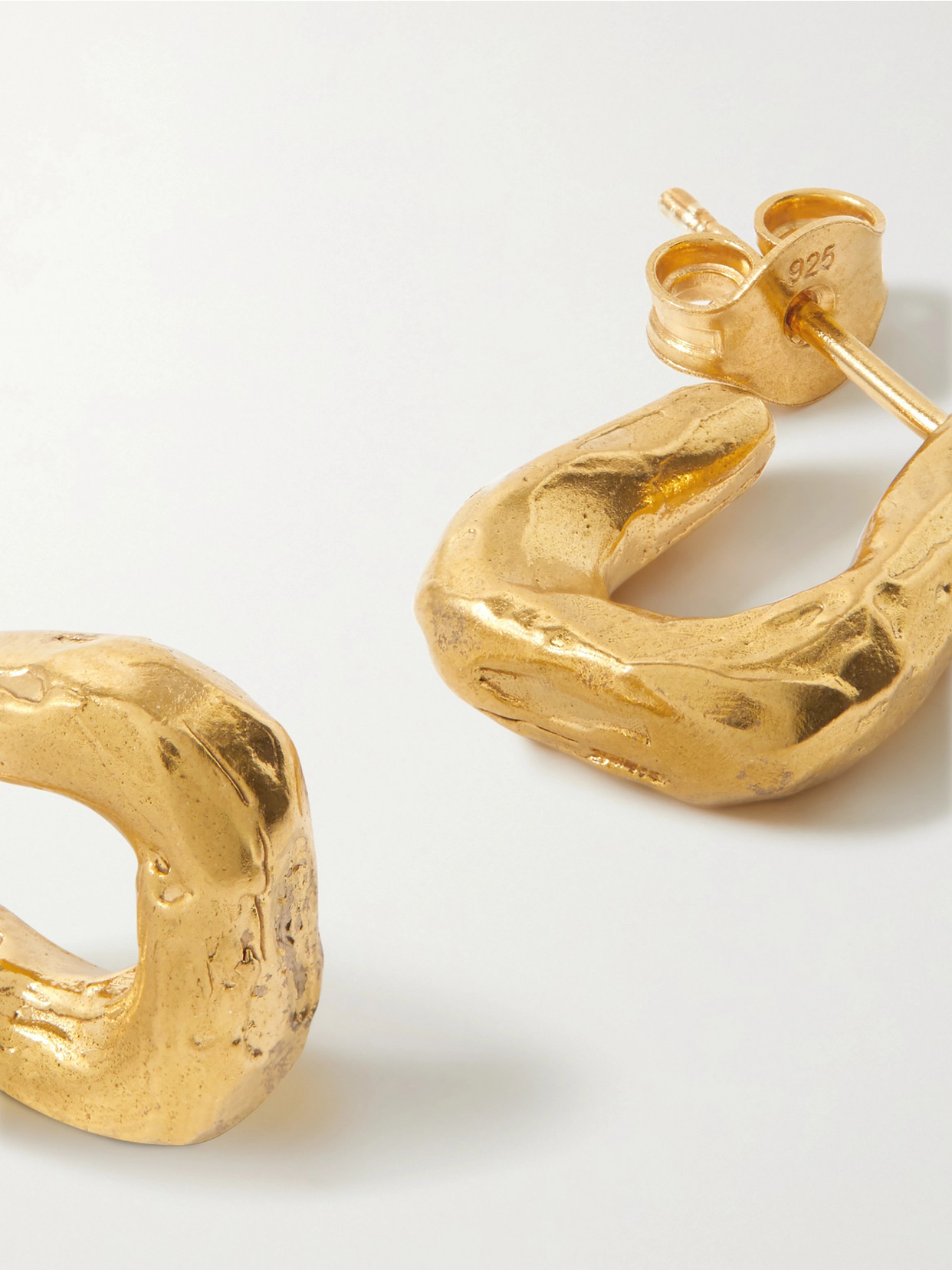 Shop Alighieri + Net Sustain The Mini Link Of Wanderlust Gold-plated Earrings