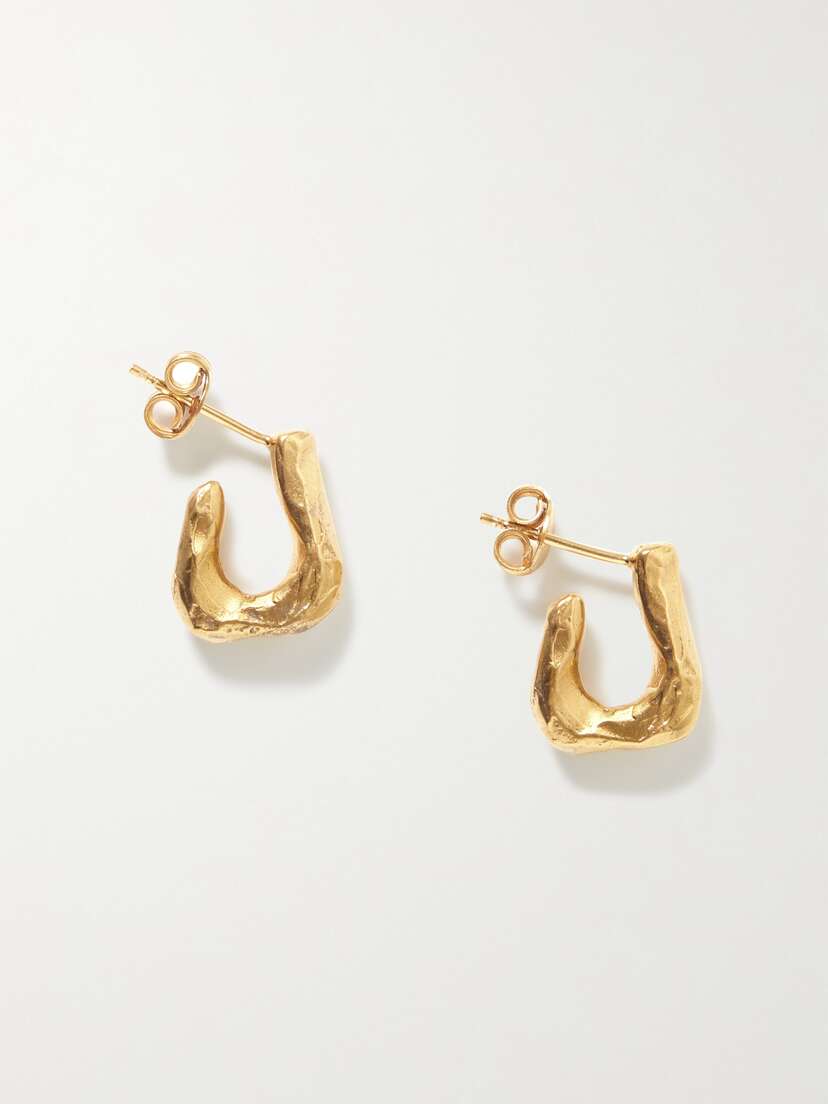 Alighieri + Net Sustain The Mini Link Of Wanderlust Gold-plated Earrings