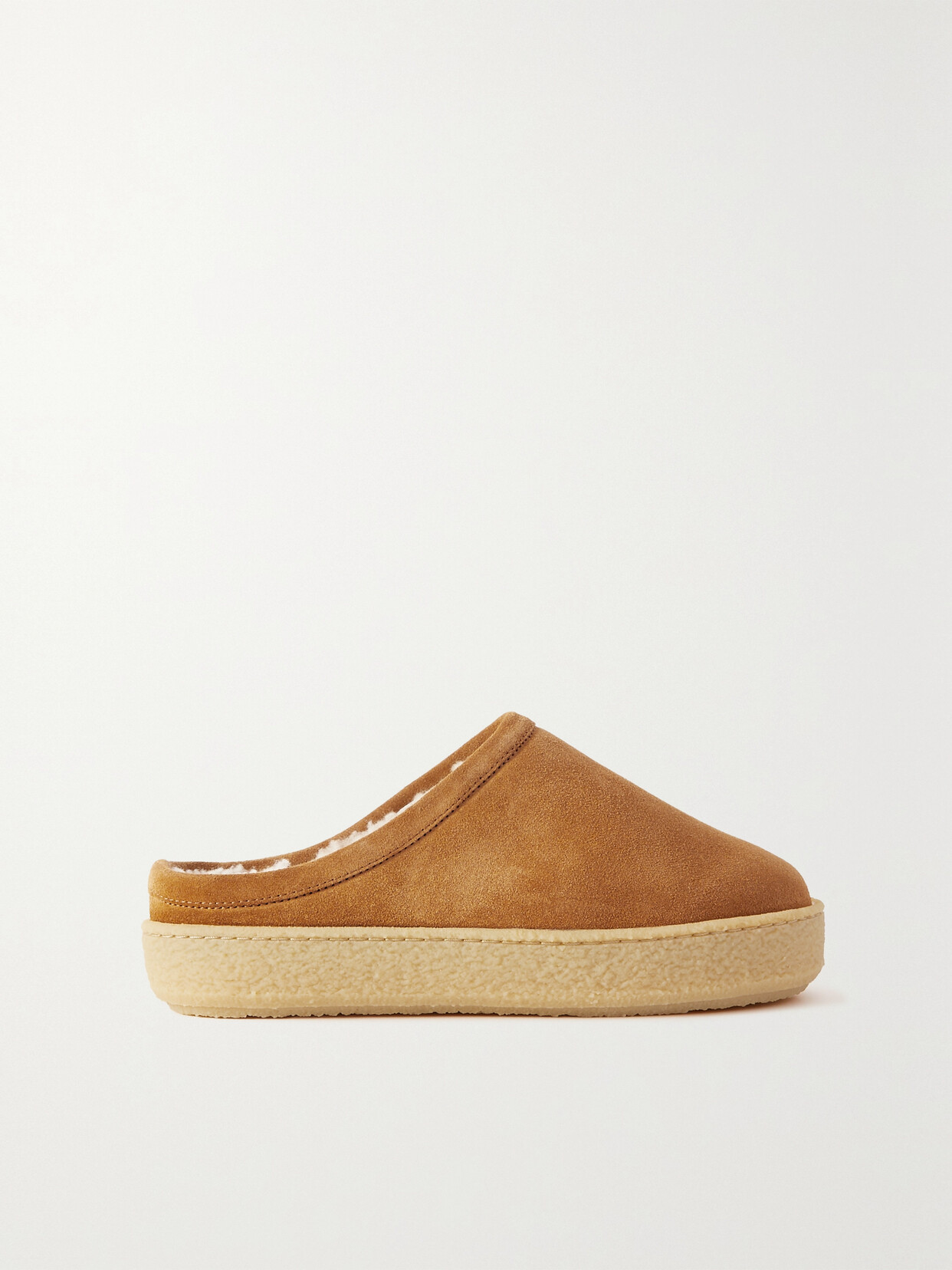 Isabel Marant Fozee Shearling-lined Suede Slippers - Brown