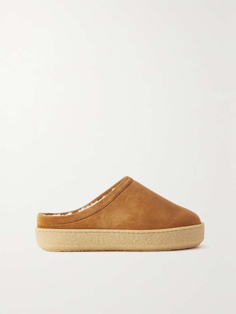 Isabel Marant Fozee Shearling-lined Suede Slippers