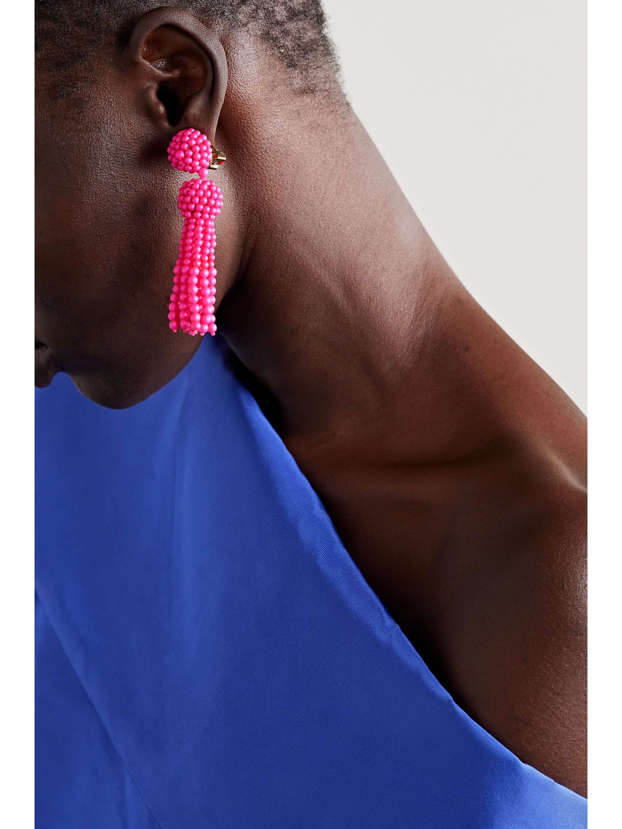 Oscar de la renta clip on earrings top