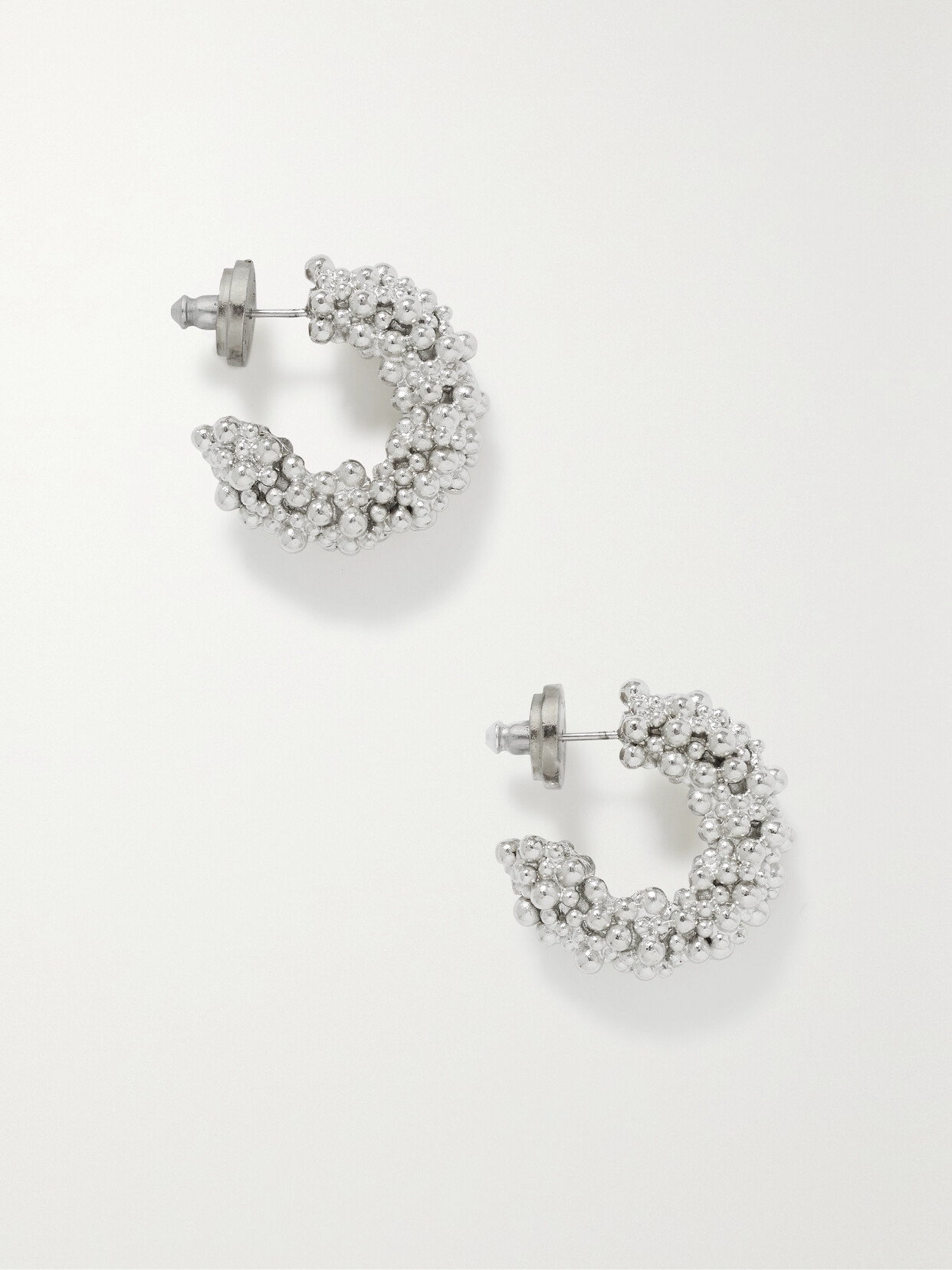 Oscar de la Renta - Silver-tone Hoop Earrings - One size