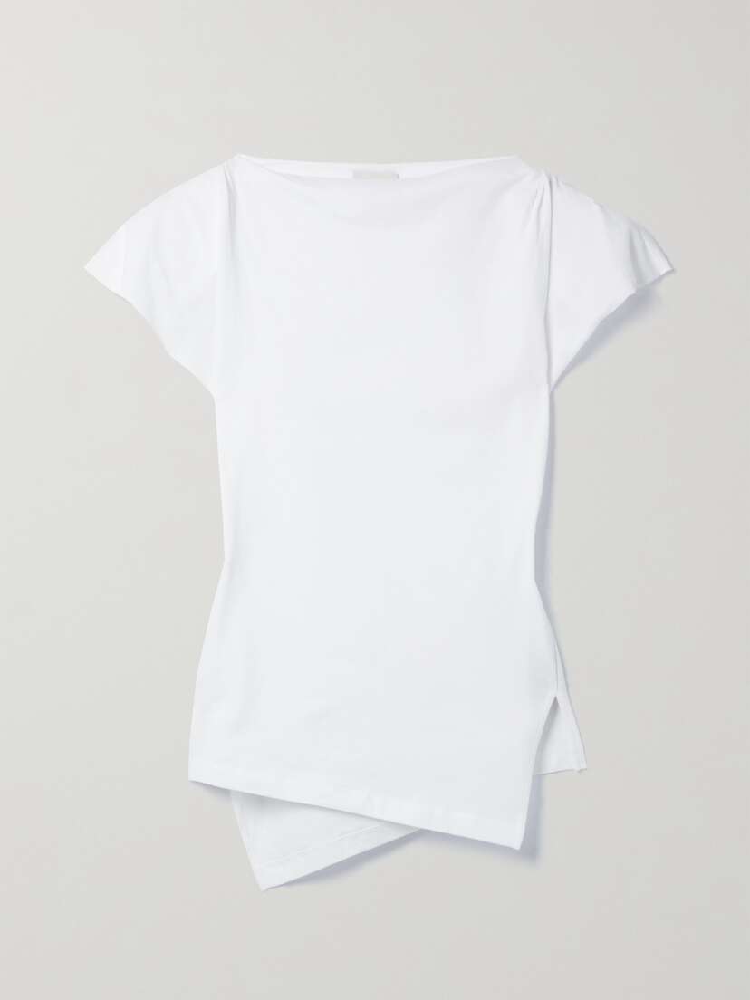 Isabel Marant Sebani Asymmetric Cotton-jersey T-shirt - x large