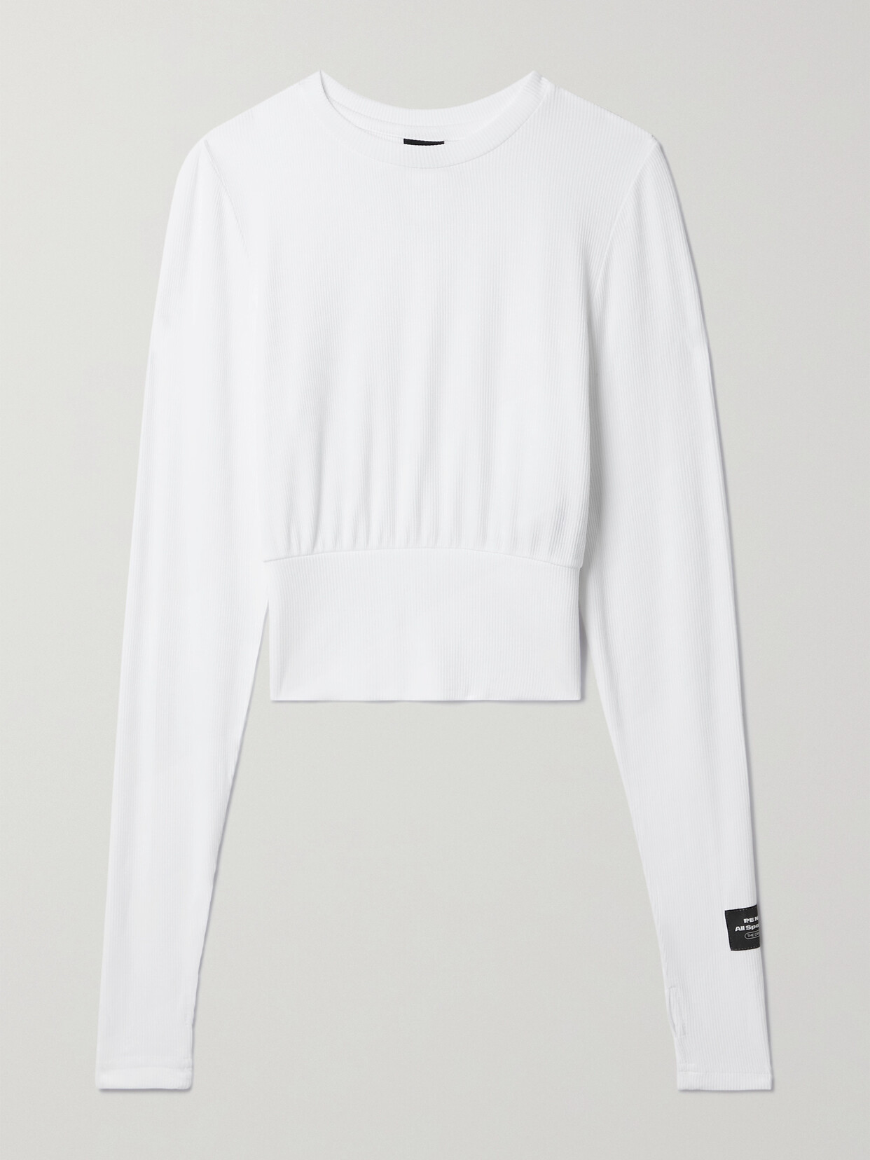 P.E NATION - Frontier Ribbed Stretch-jersey Top - White