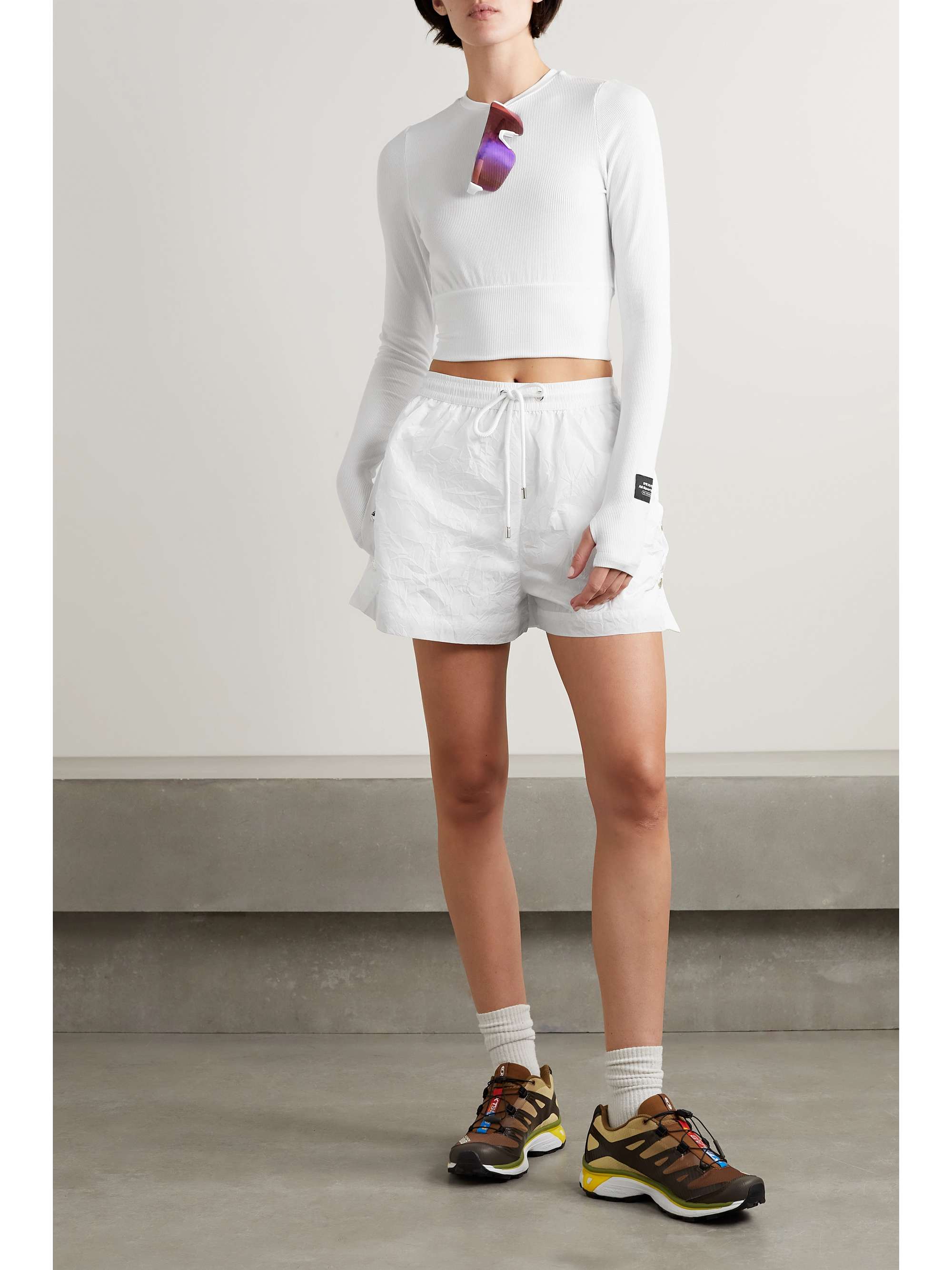 P.E NATION Frontier ribbed stretch-jersey top