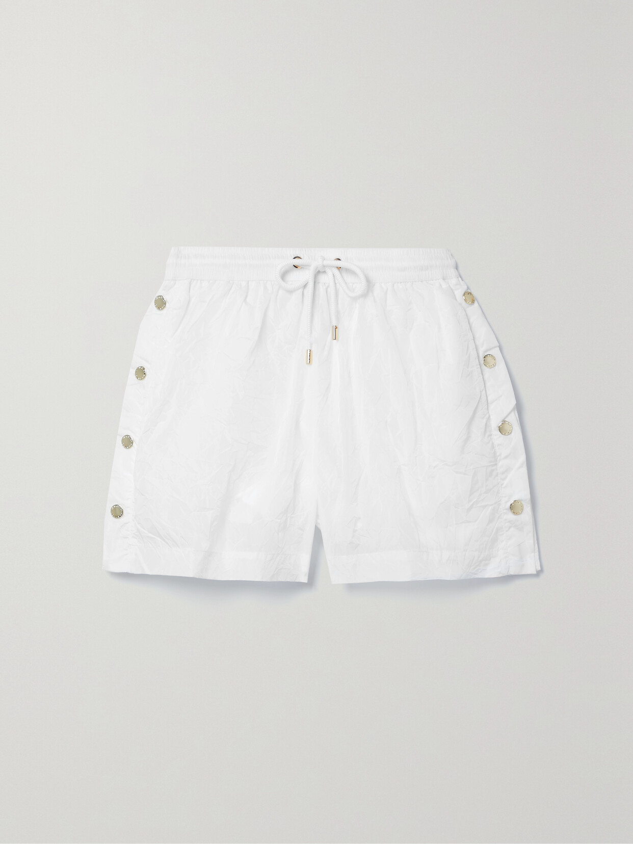 P.E NATION Volley Crinkled-shell Shorts - White