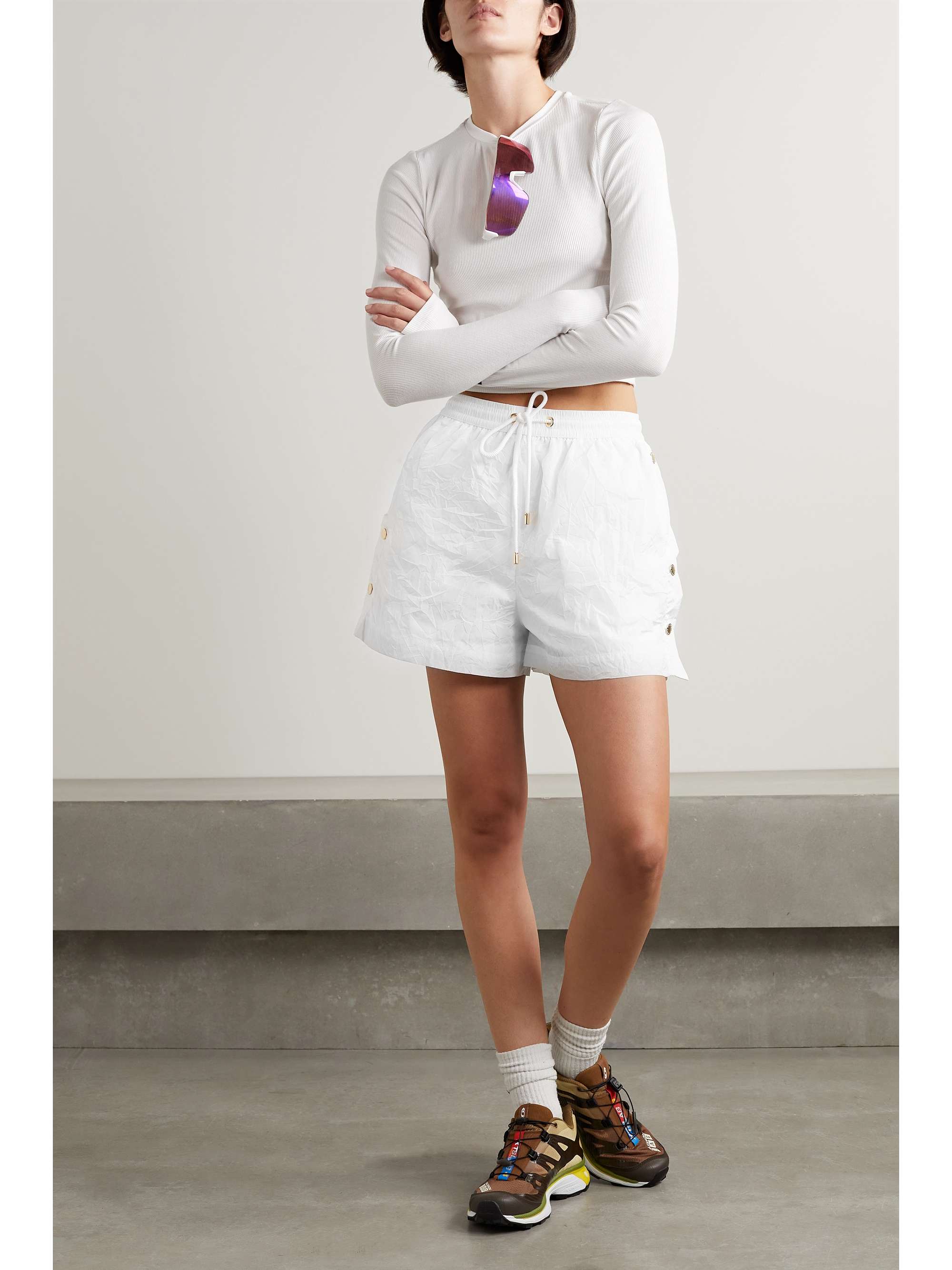 P.E NATION Volley crinkled-shell shorts