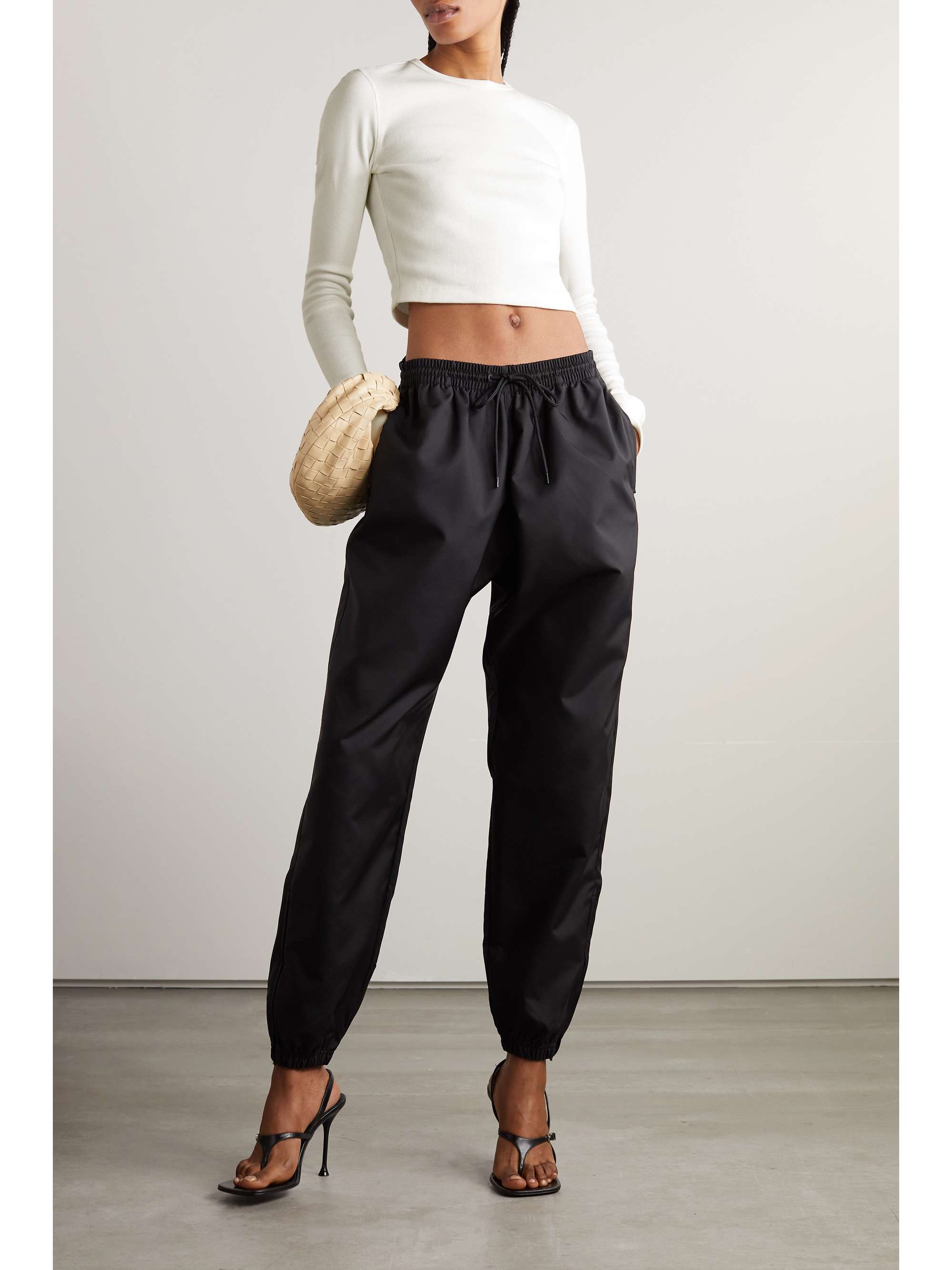 WARDROBE.NYC + Hailey Bieber cropped cotton-blend top