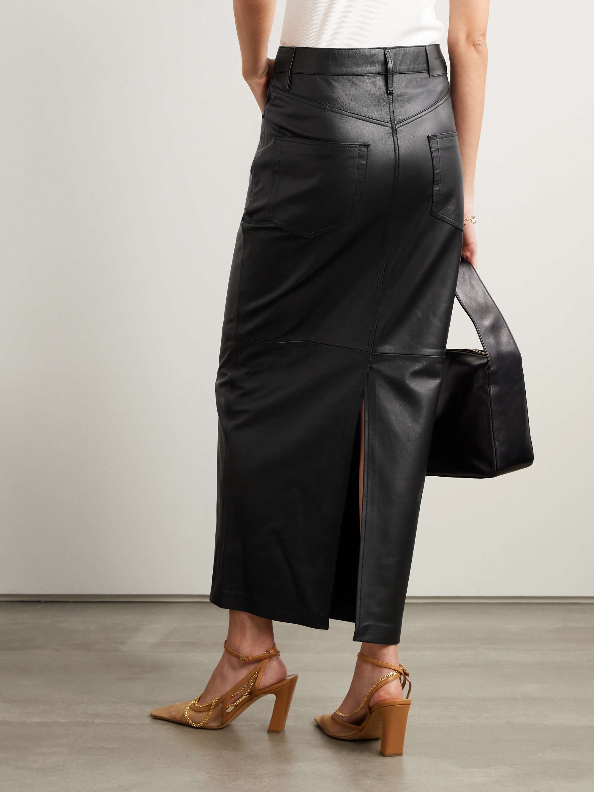 WARDROBE.NYC Leather maxi skirt NETAPORTER