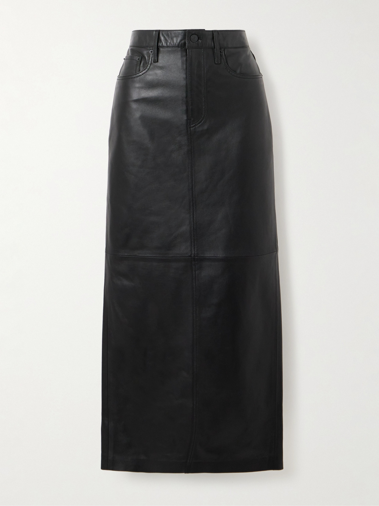 WARDROBE. NYC - Leather Maxi Skirt - Black