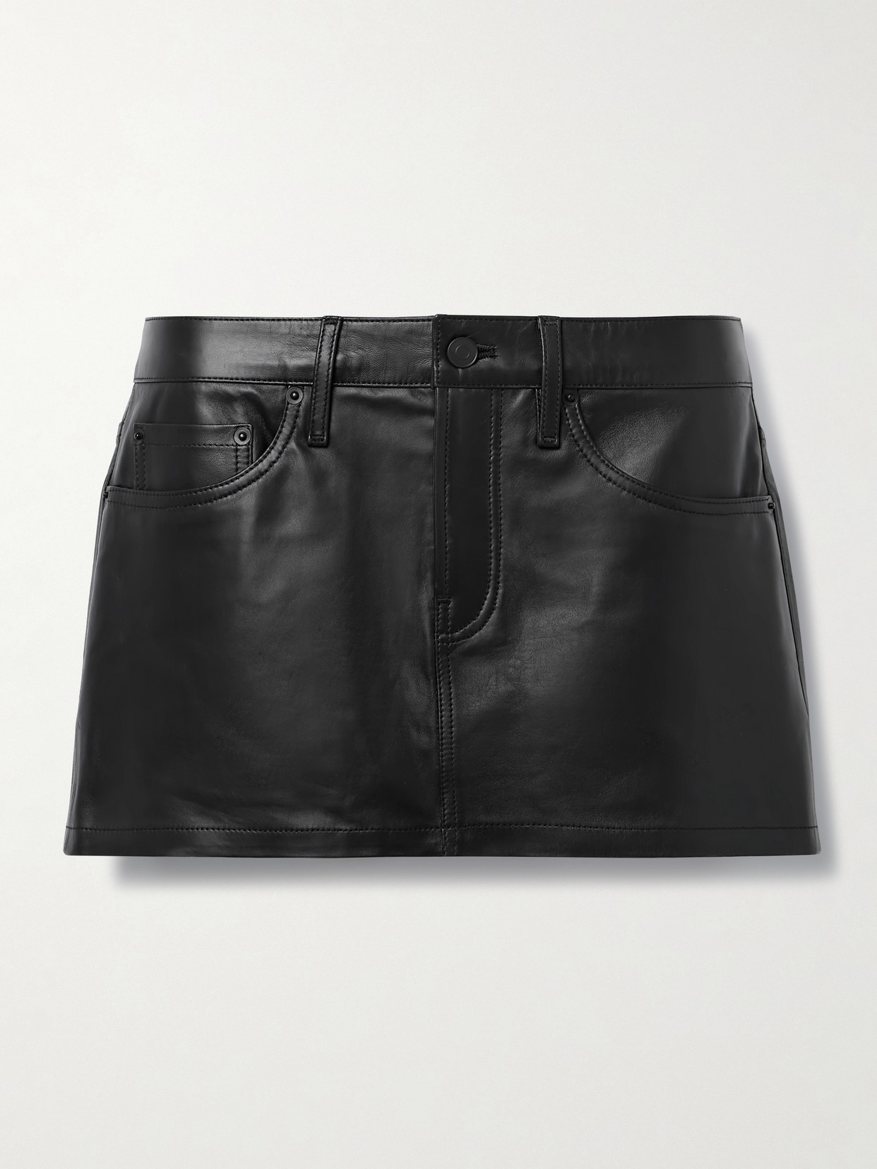 WARDROBE. NYC - Leather Mini Skirt - Black