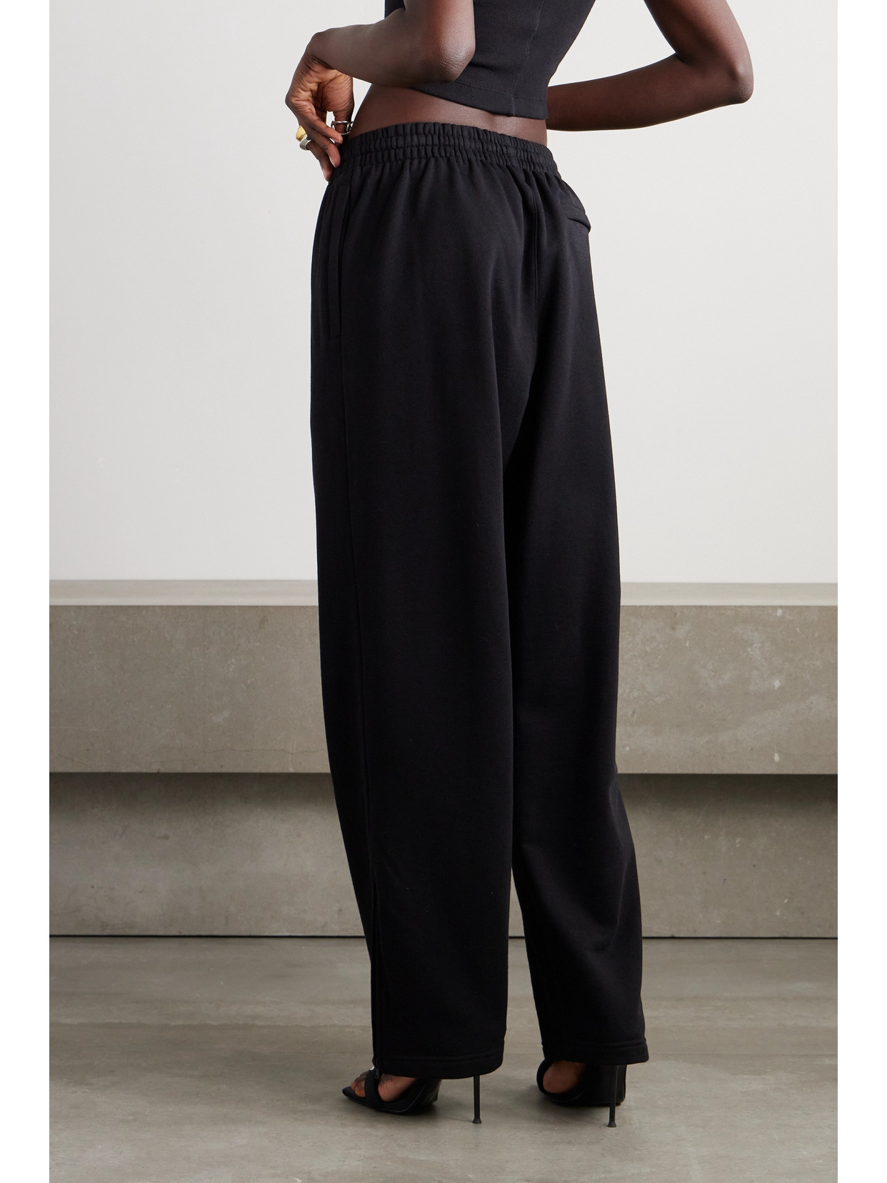 Wardrobe.nyc Ribbed Straight-leg Trousers In Black