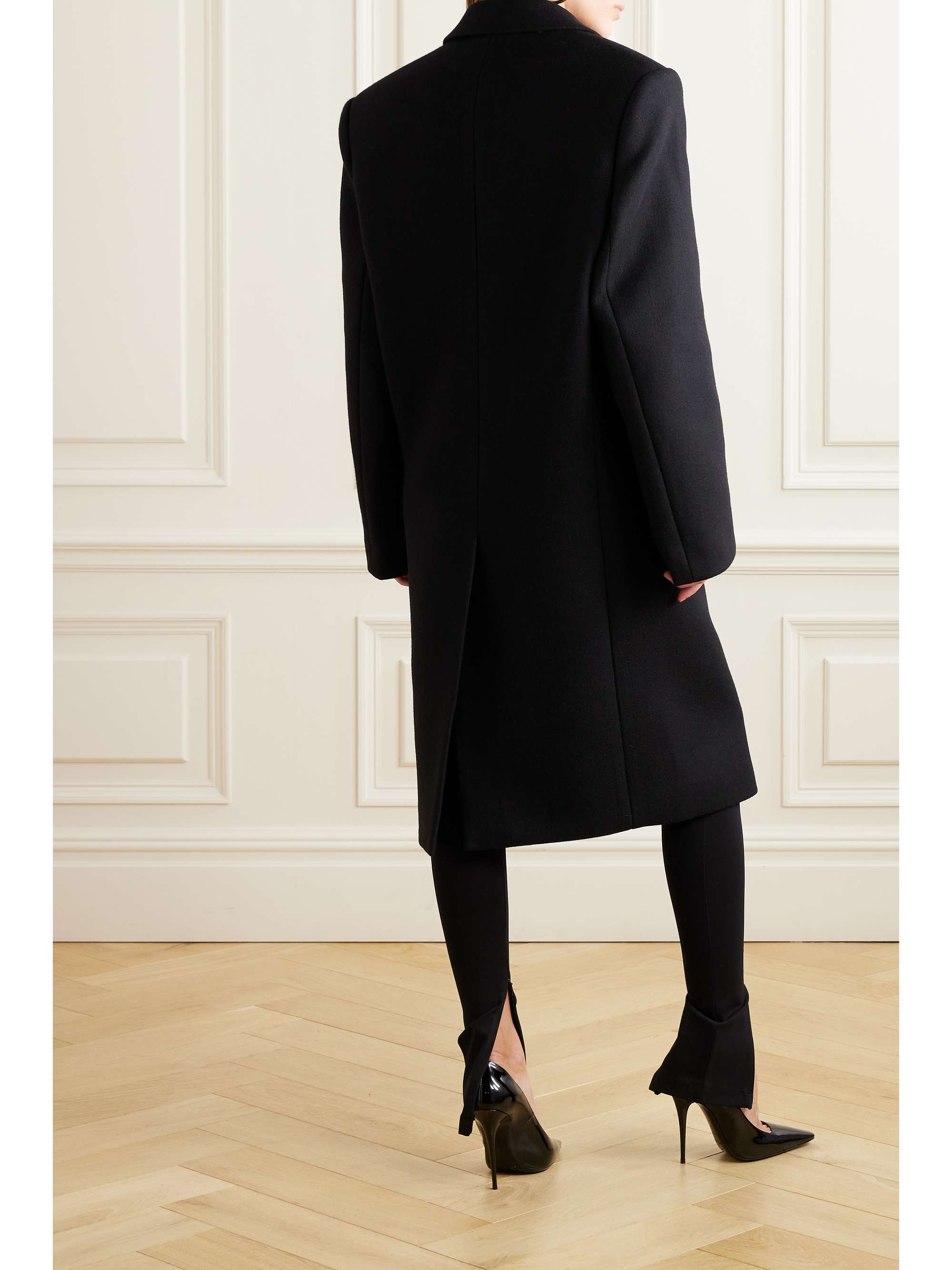 hailey double face tie waist wool coat