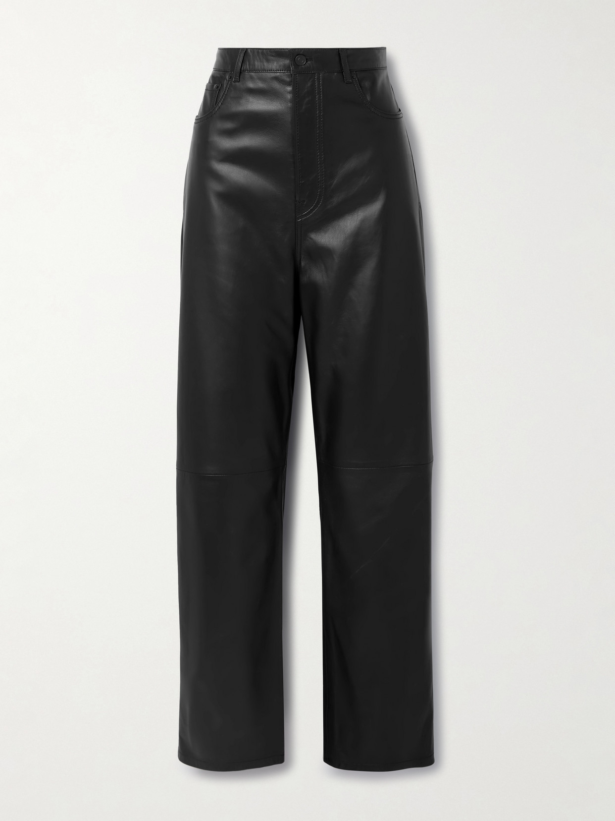 Wardrobe.nyc Leather Wide-leg Pants In Black