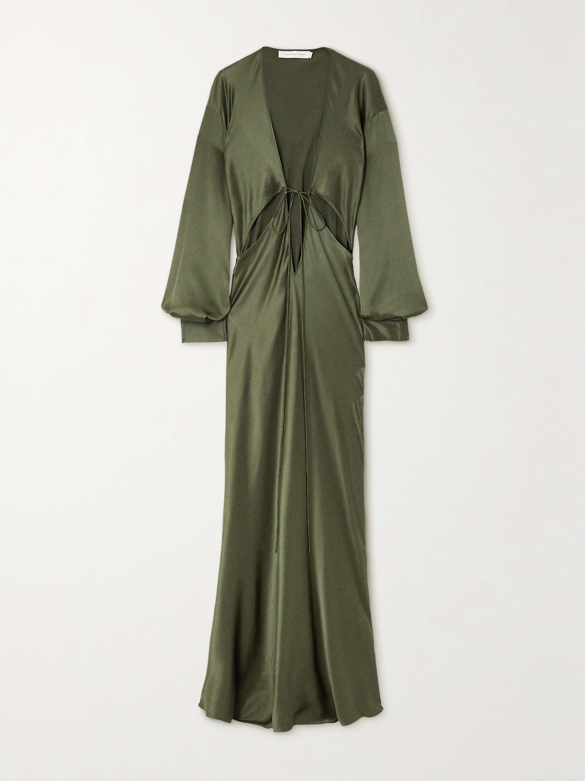 CHRISTOPHER ESBER Triquetra cutout silk-satin maxi dress | NET-A-PORTER