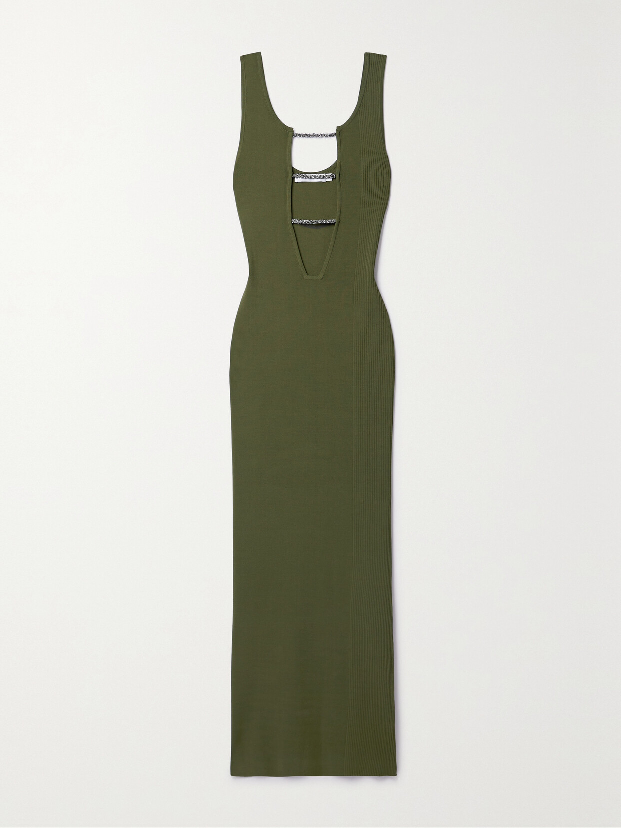Christopher Esber Crystal-embellished Stretch-jersey Maxi Dress - Green