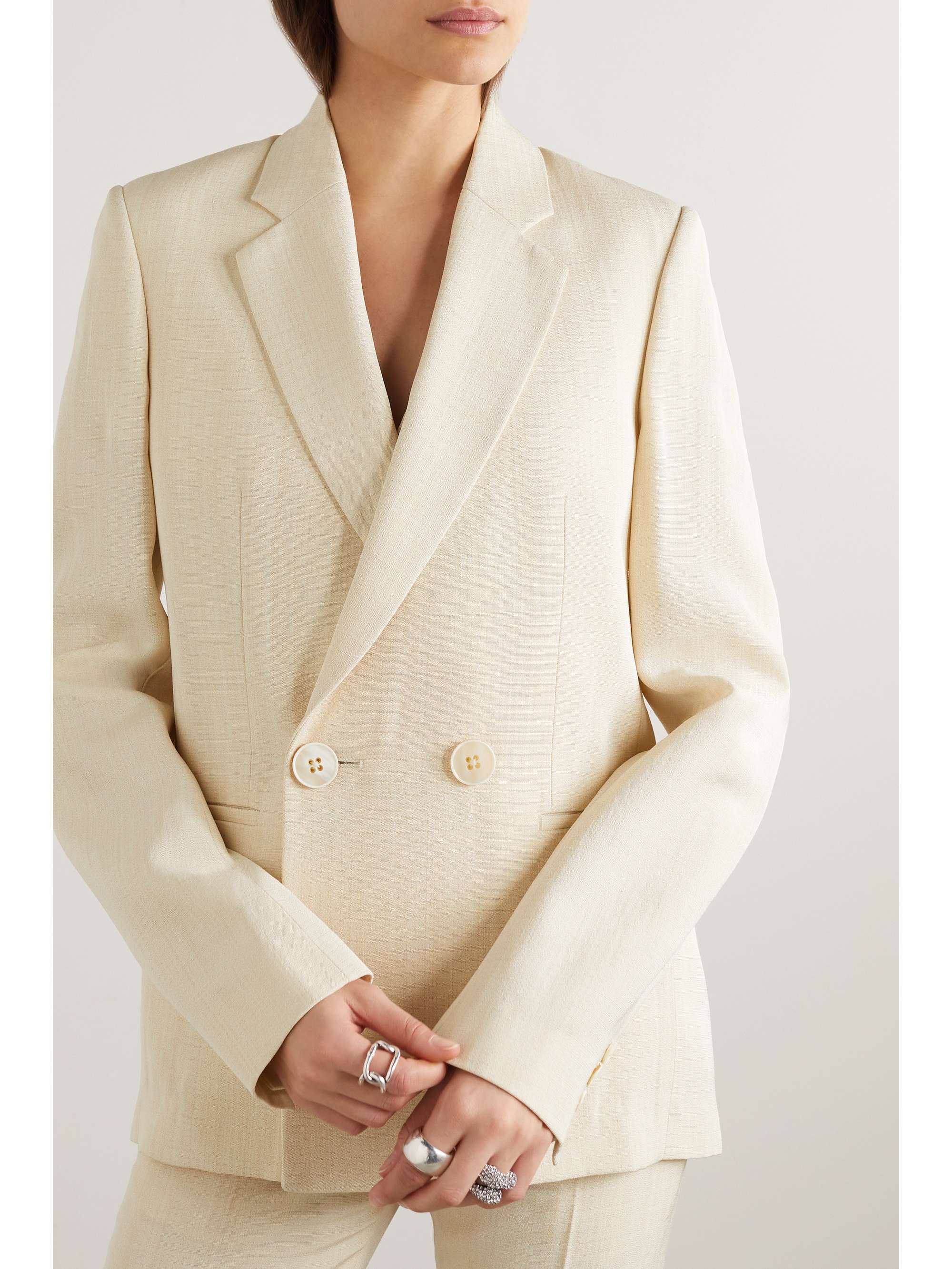 PETAR PETROV Double-breasted grain de poudre blazer