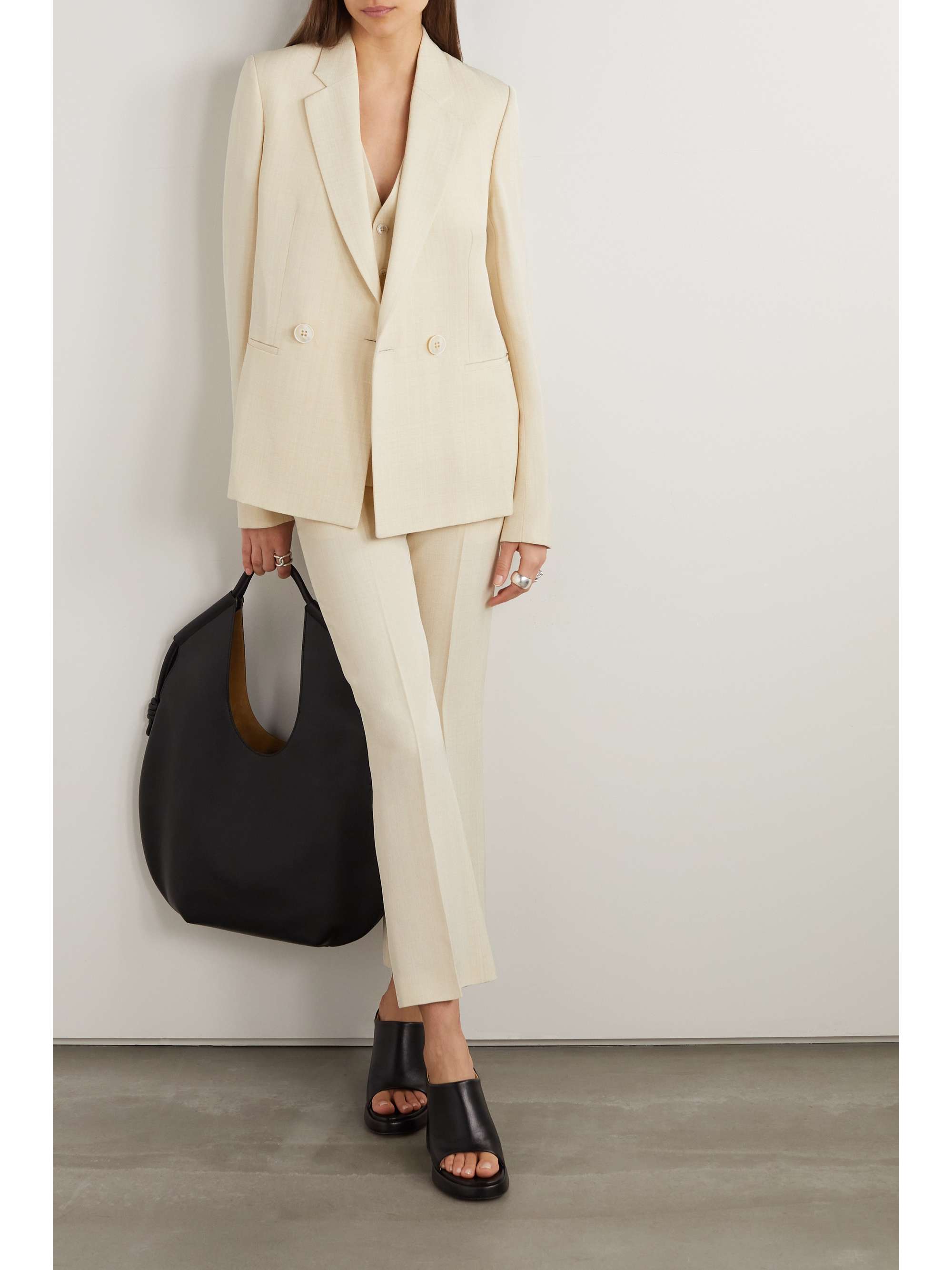 PETAR PETROV Double-breasted grain de poudre blazer