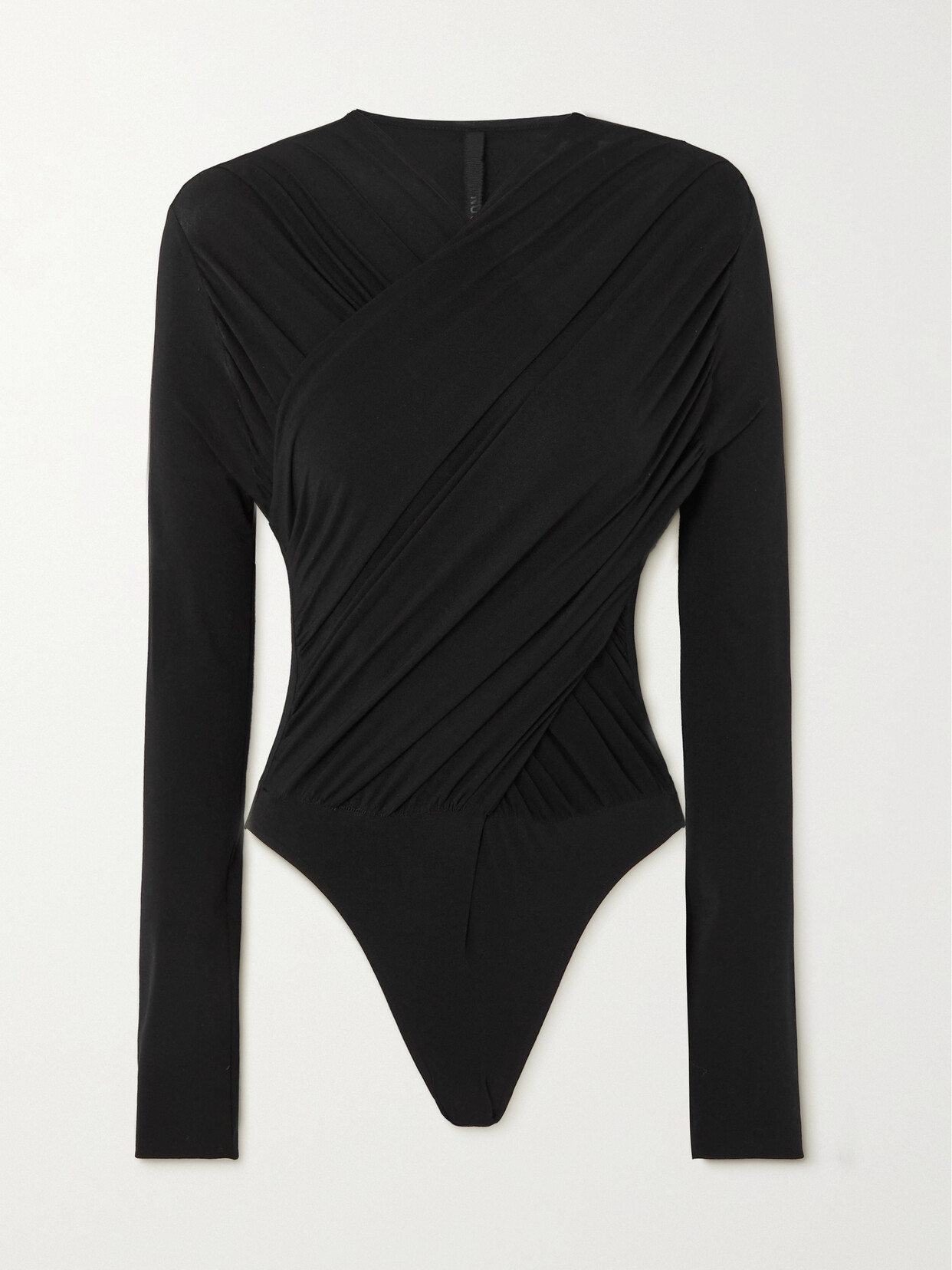 Petar Petrov - Star Wrap-effect Stretch-jersey Bodysuit - Black