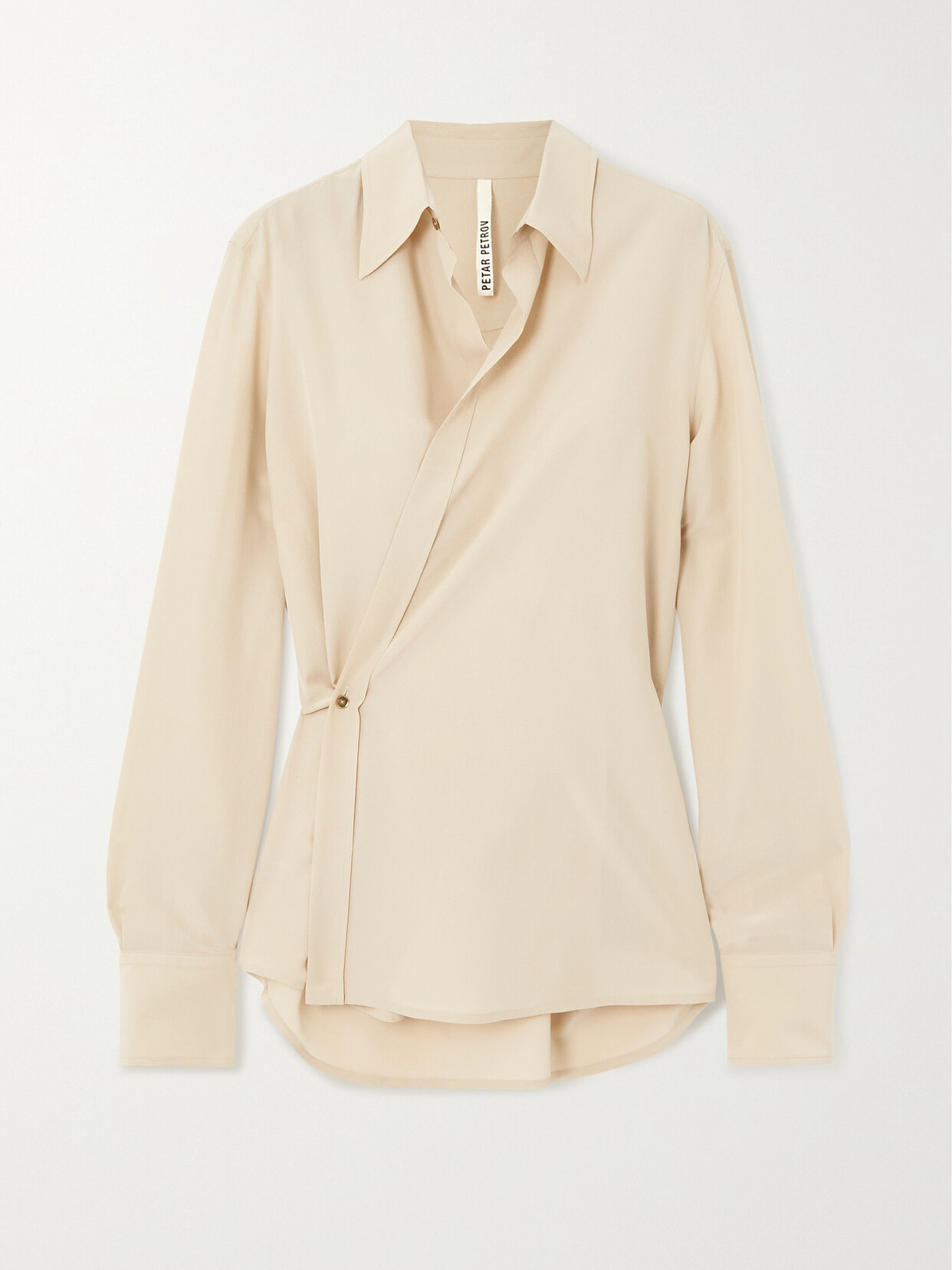 Petar Petrov - Asymmetric Silk-voile Blouse - Neutrals
