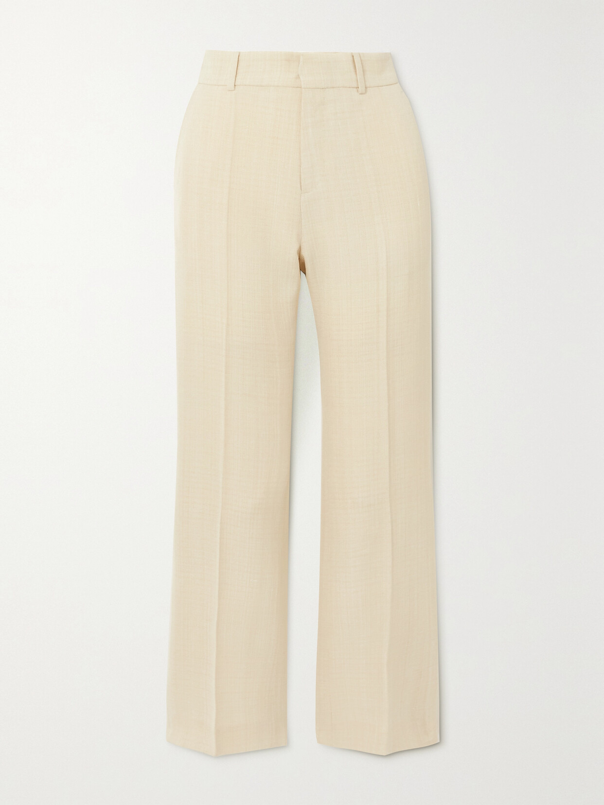 Petar Petrov - Serious Cropped High-rise Woven Flared Pants - Ivory