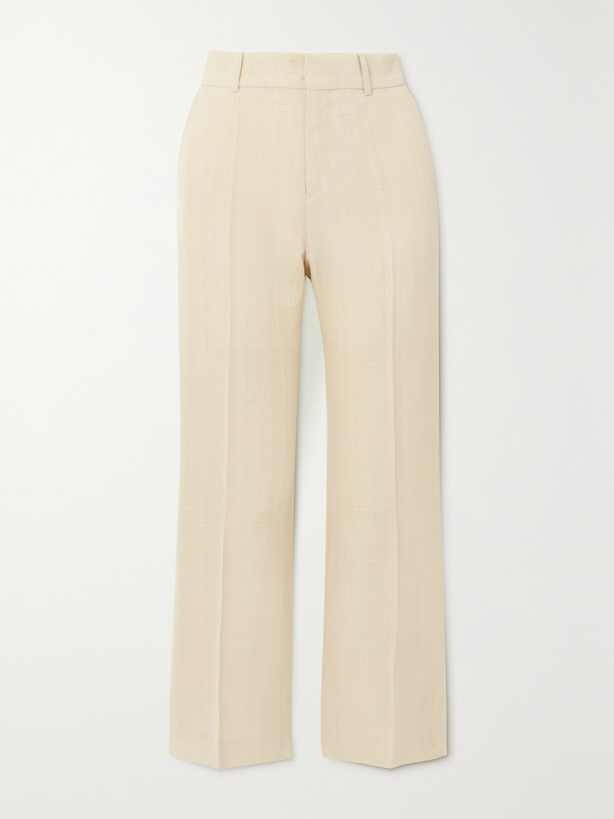 Petar Petrov - Serious Cropped High-rise Woven Flared Pants - Ivory