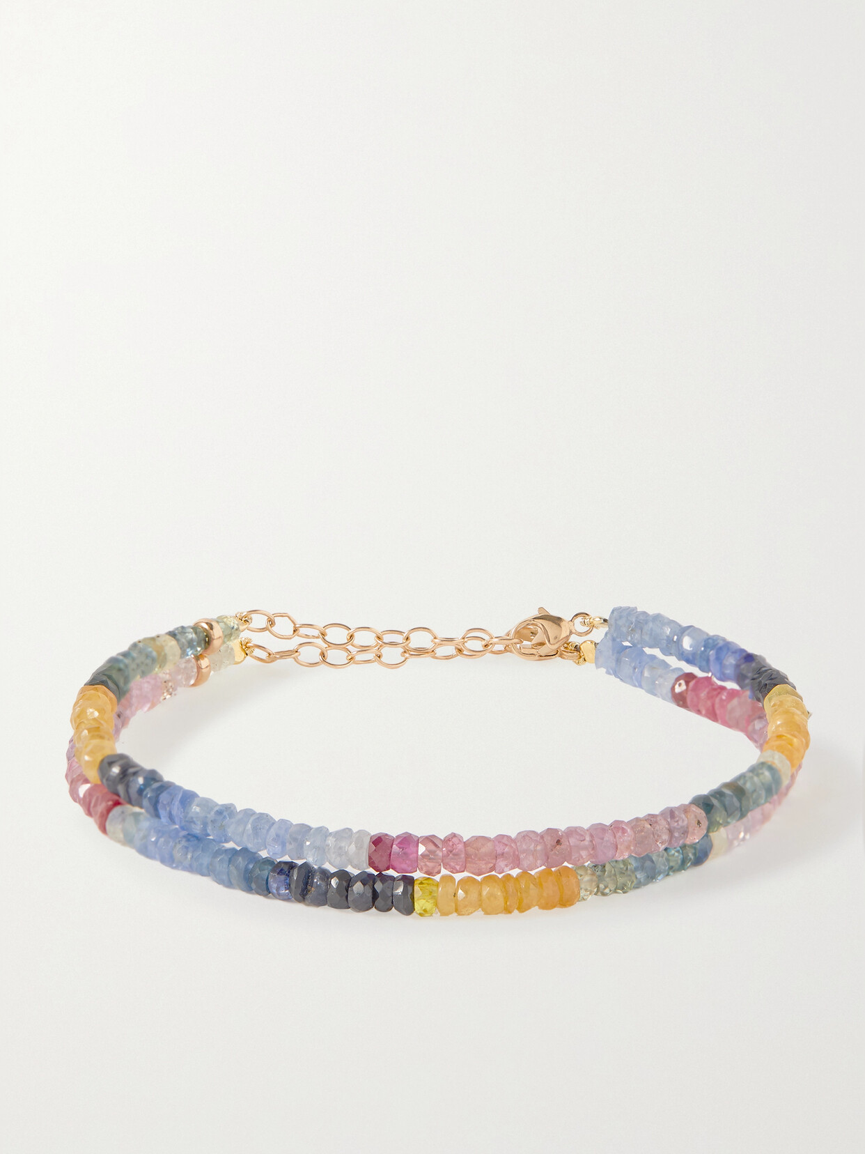 JIA JIA - + Net Sustain Set Of Two Gold Sapphire Bracelets - Pink