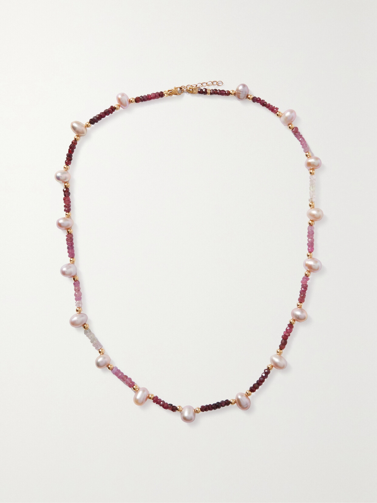 JIA JIA - Gold, Ruby And Pearl Necklace - Pink