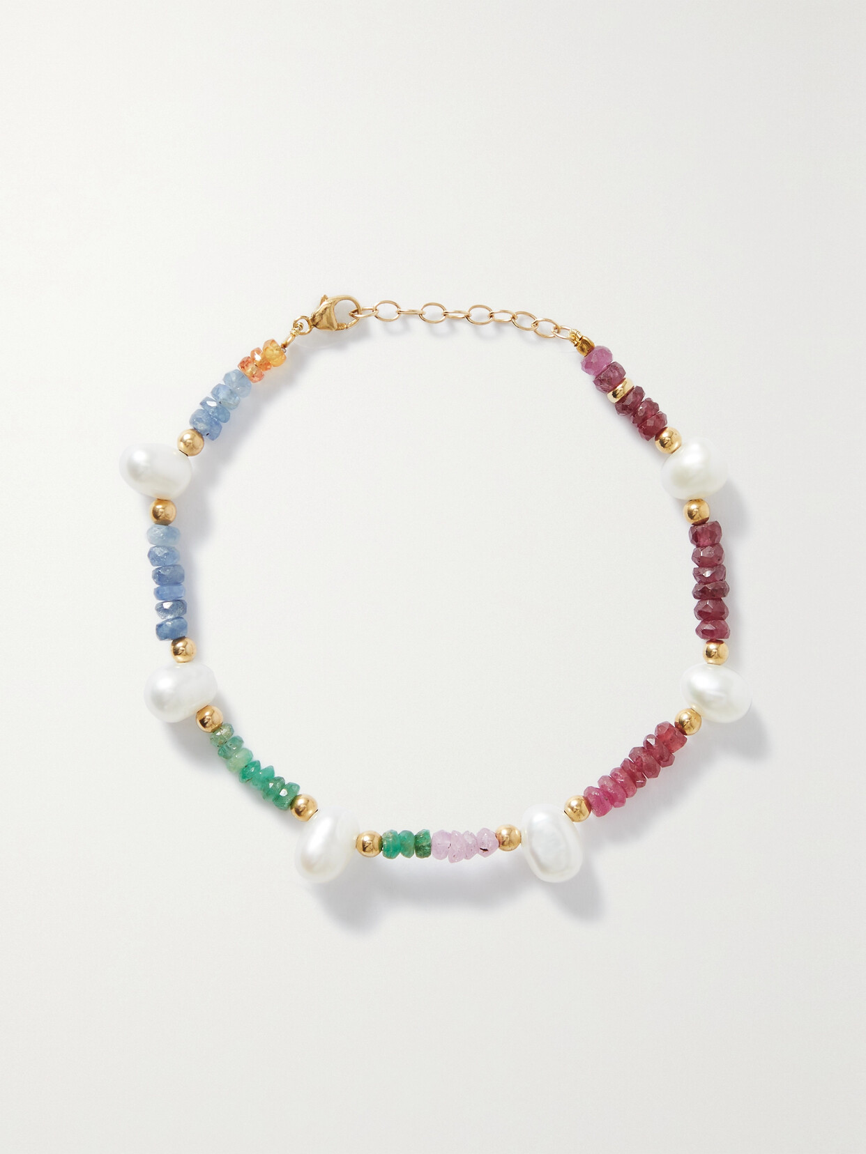 JIA JIA + Net Sustain Arizona Rainbow Gold, Sapphire And Pearl Bracelet
