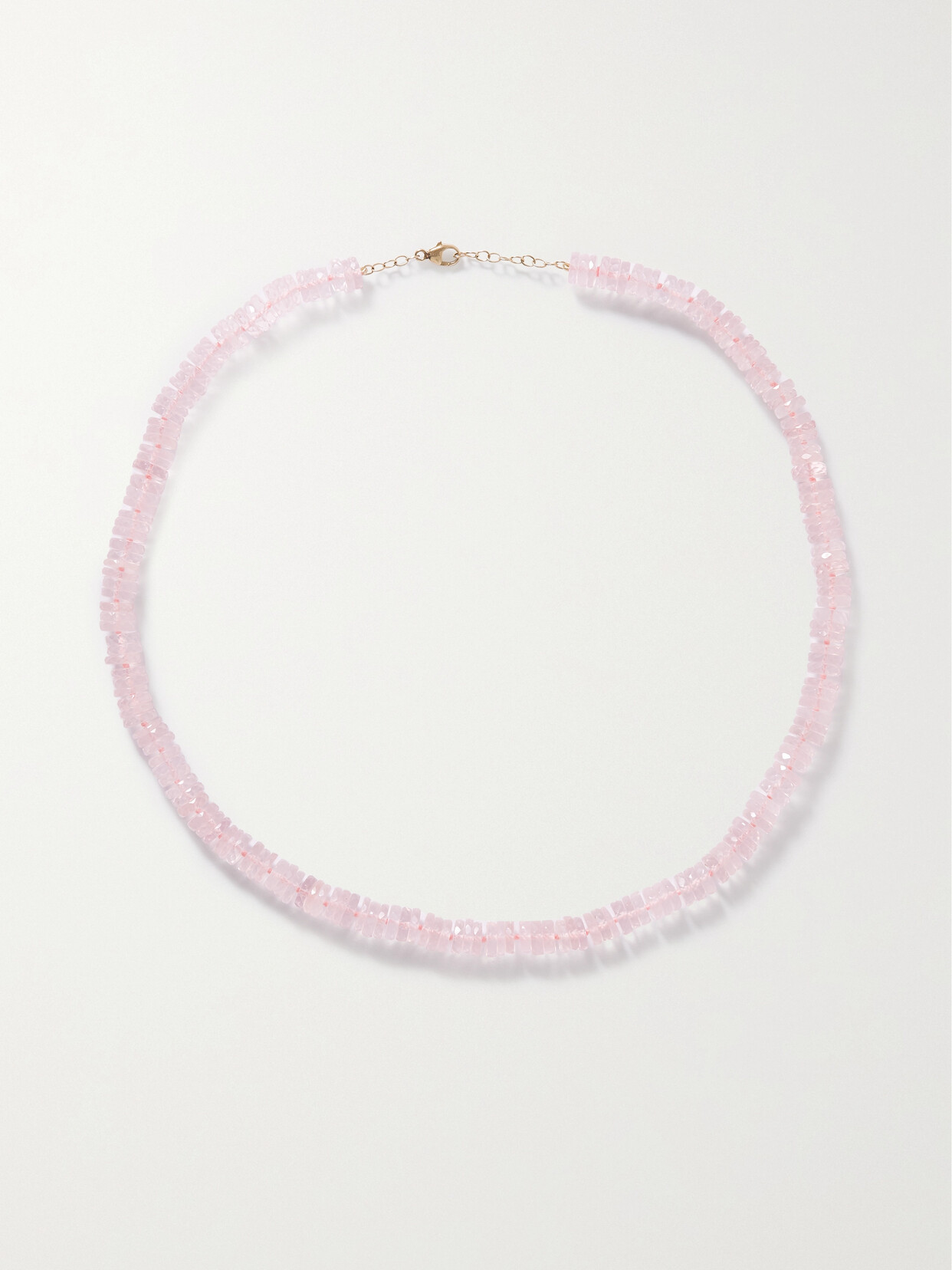 JIA JIA + Net Sustain Atlas 14-karat Gold Rose Quartz Necklace