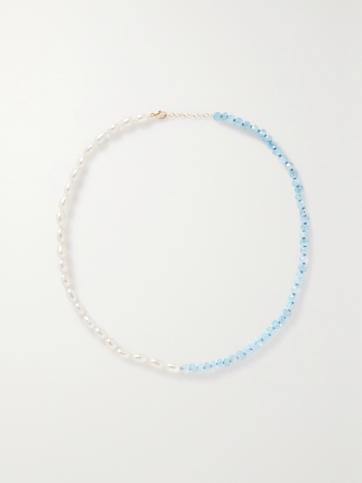 JIA JIA - + Net Sustain Union Gold, Aquamarine And Pearl Necklace - Blue