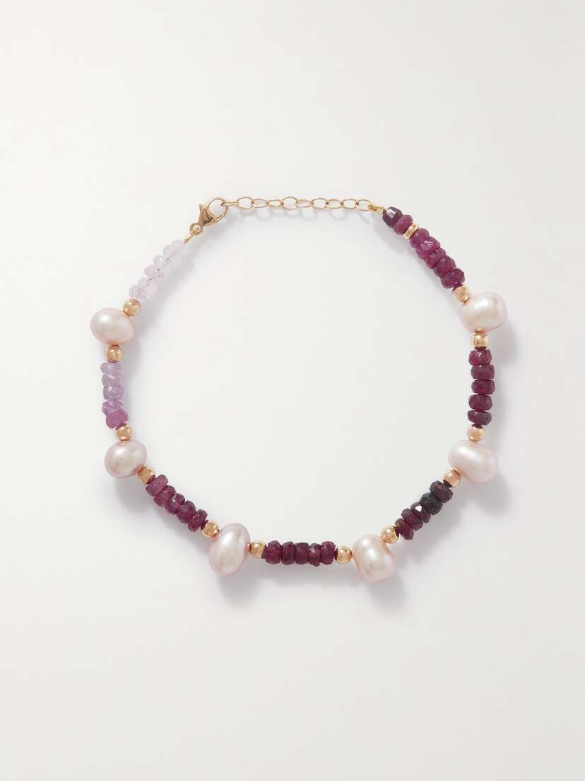 JIA JIA + Net Sustain Arizona Gold, Ruby And Pearl Bracelet