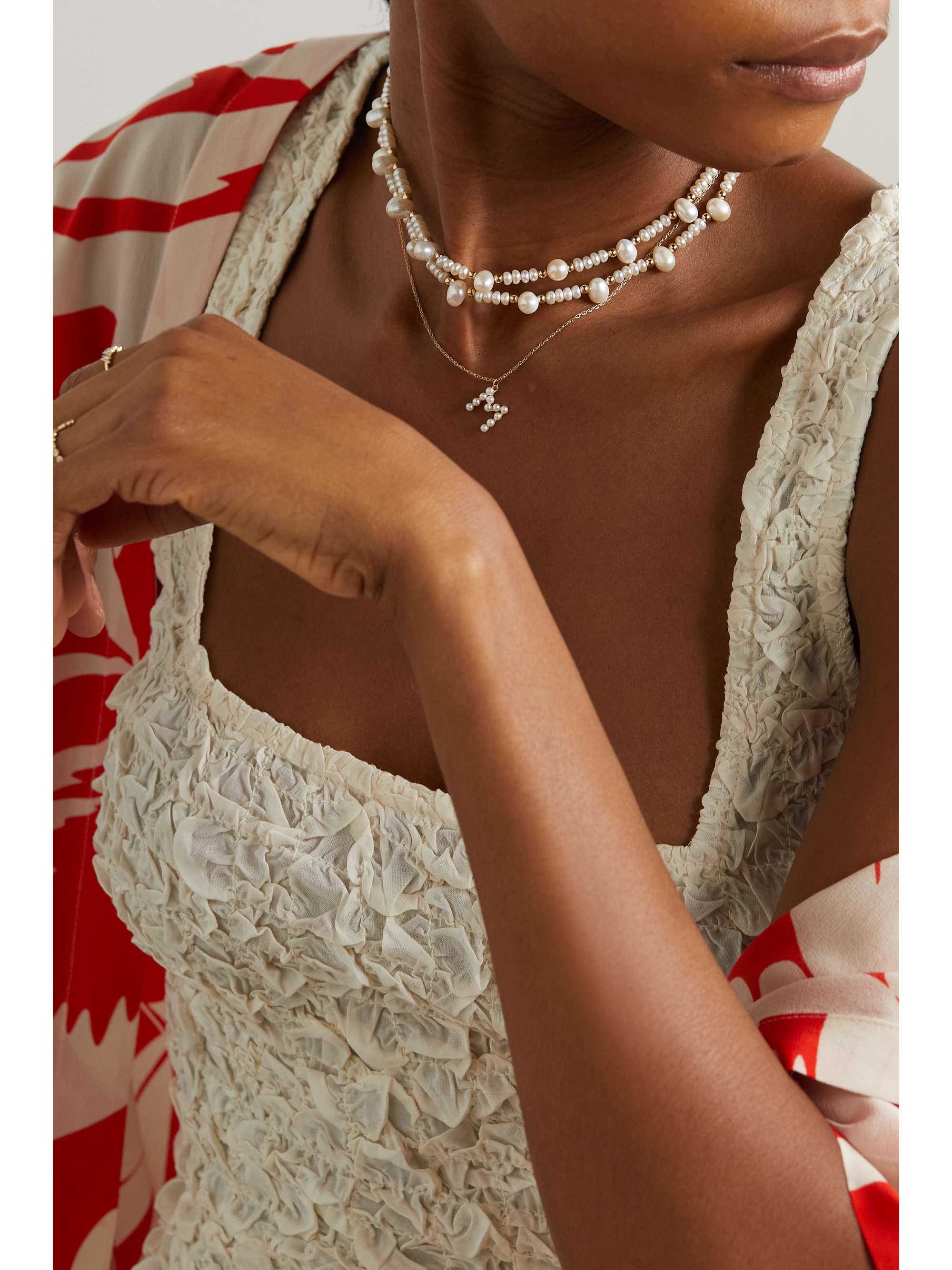 JIA JIA Gold pearl necklace