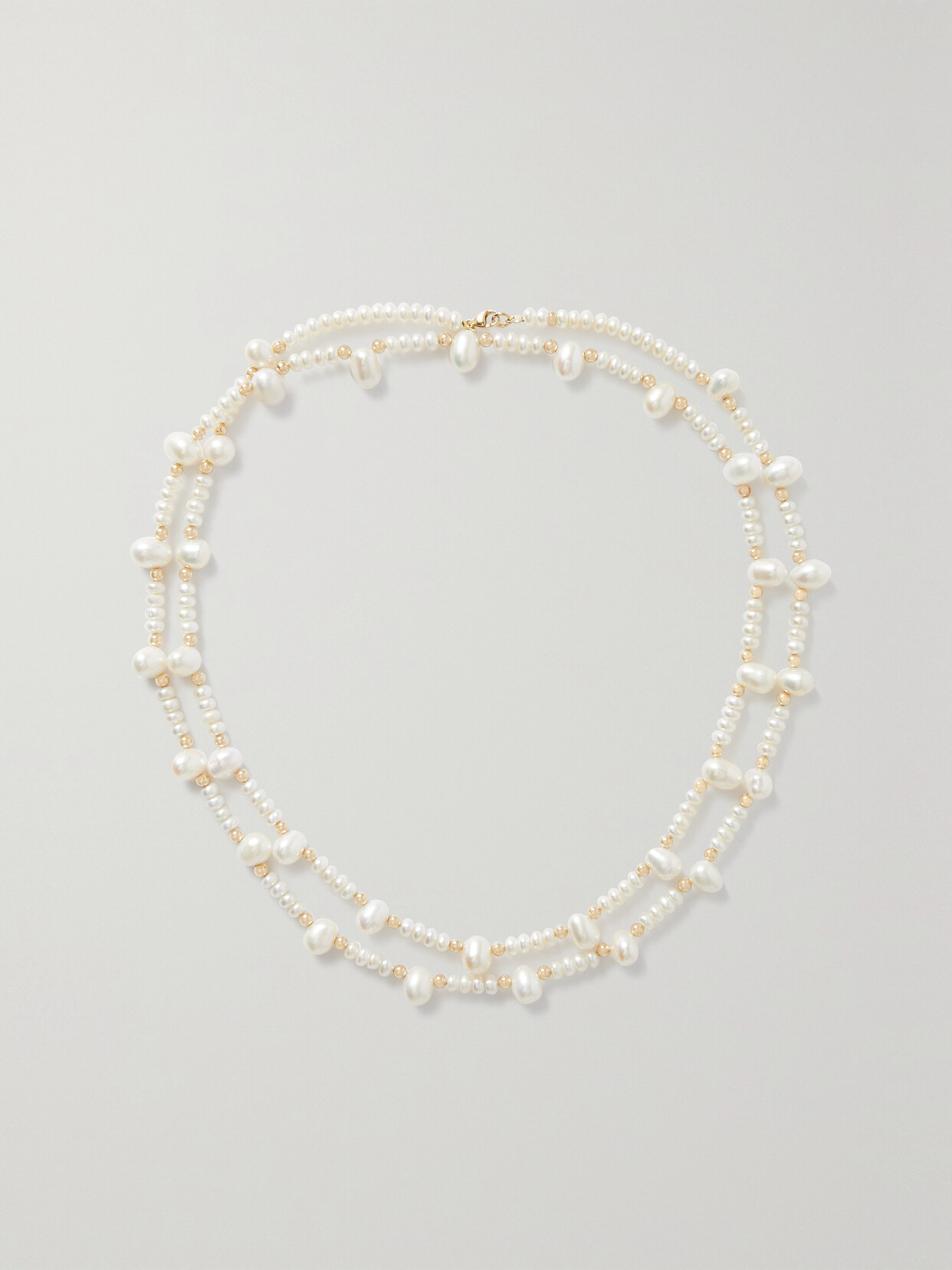 JIA JIA - + Net Sustain Gold Pearl Necklace - White