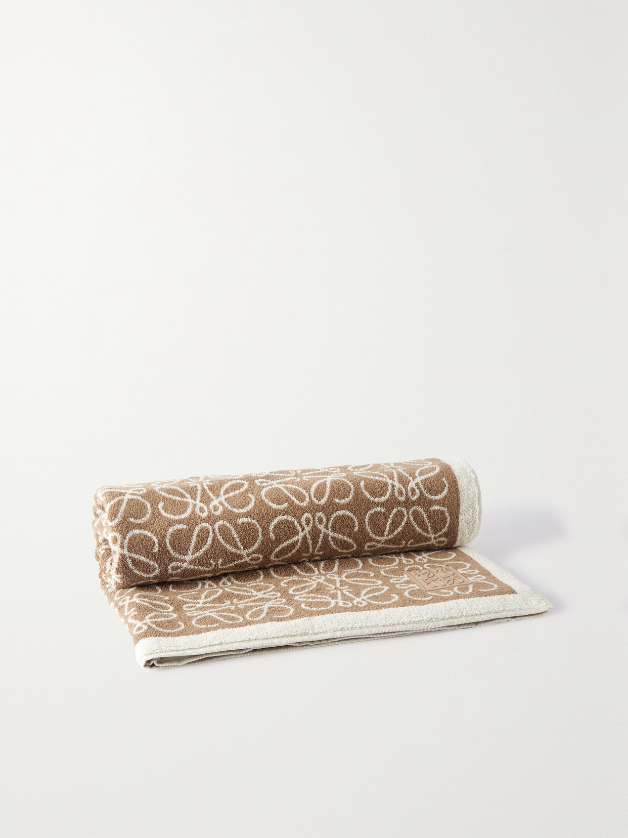 LOEWE ANAGRAM COTTON-TERRY JACQUARD TOWEL