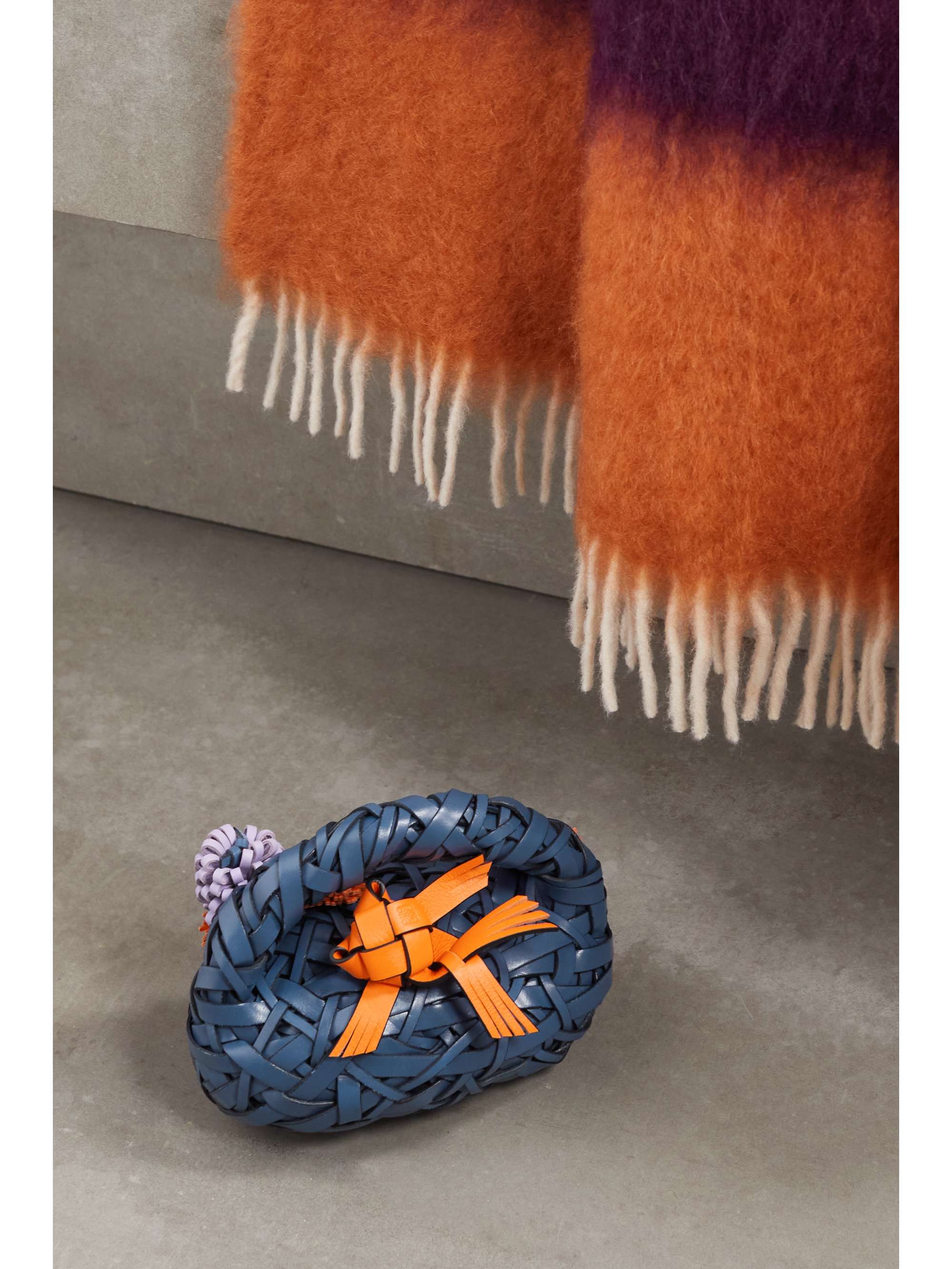 LOEWE + Paula's Ibiza woven leather doorstopper