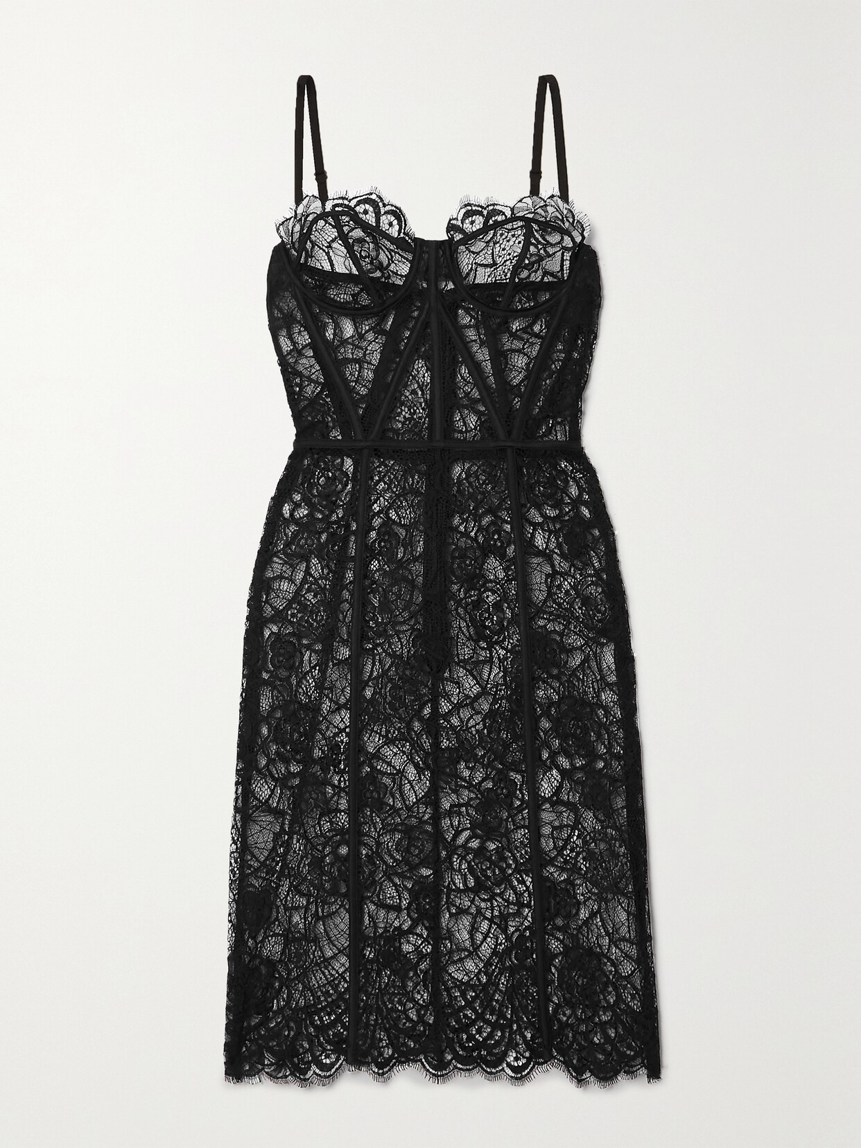 Kiki de Montparnasse - Coquette Cotton-blend Lace Dress - Black