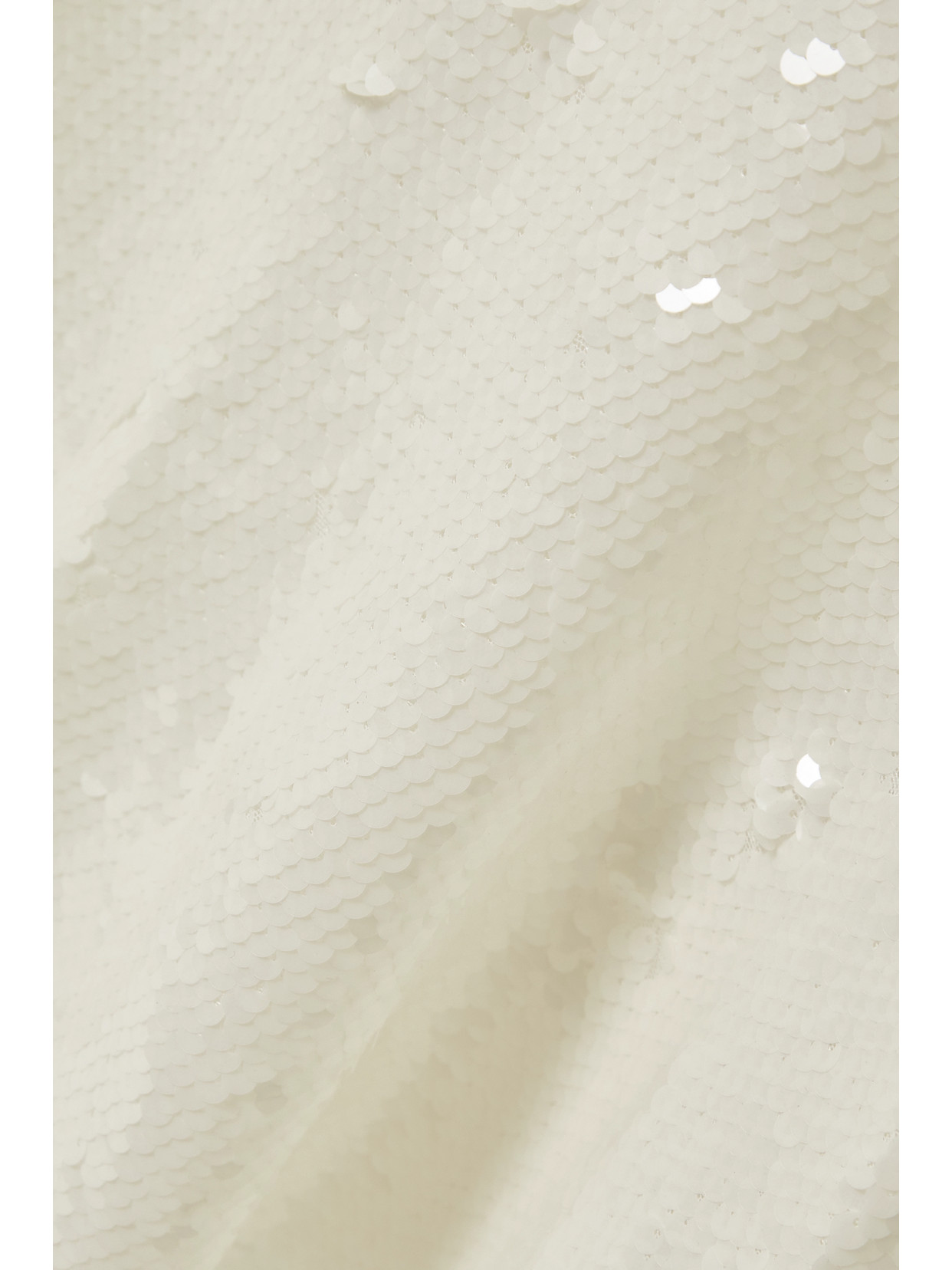 Self-portrait Ruffled Sequined Stretch-tulle Midi Dress In White