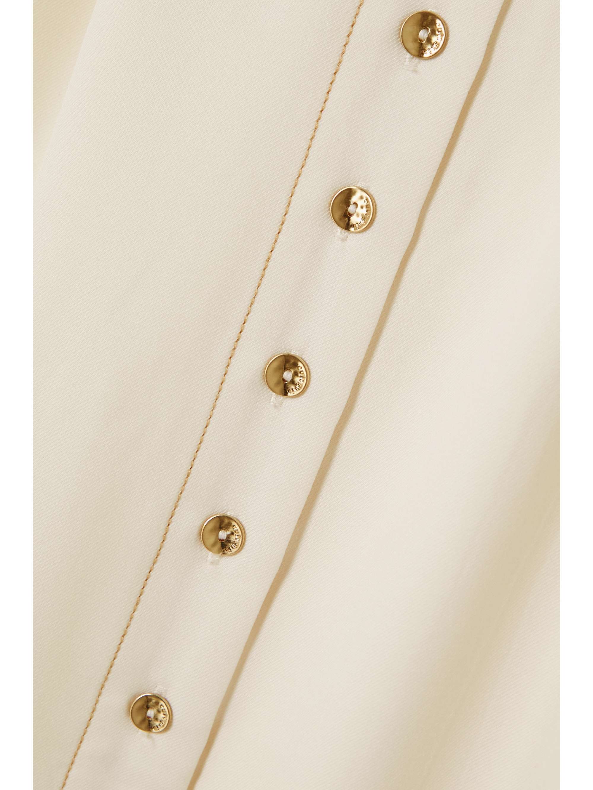 CULT GAIA Bella tie-detailed twill midi shirt dress