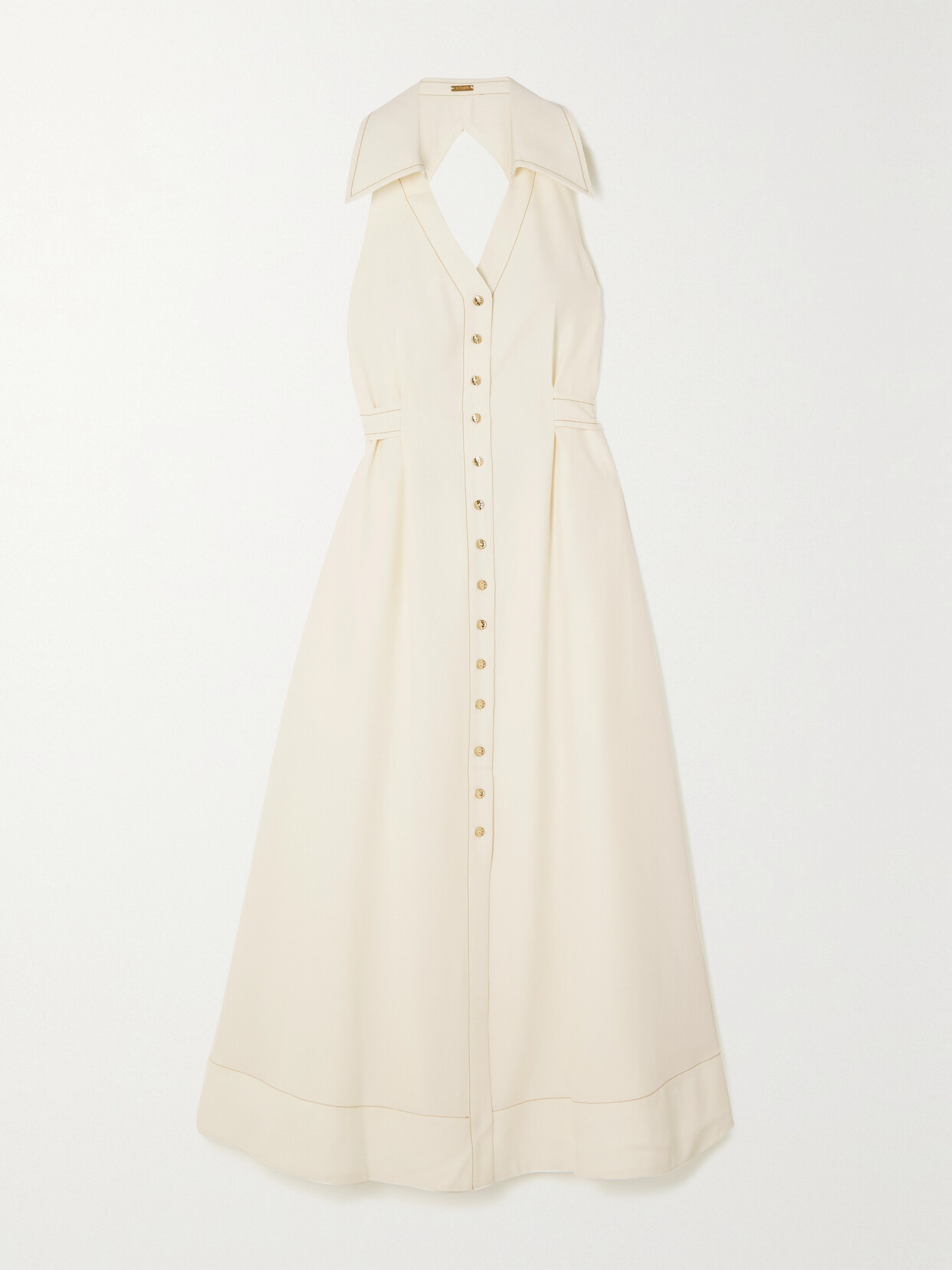 Cult Gaia - Bella Tie-detailed Twill Midi Shirt Dress - White