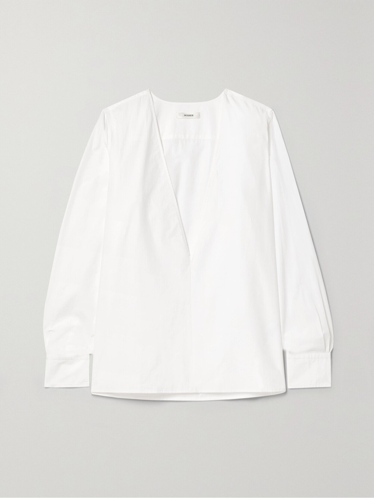 Interior - The Elle Cotton-poplin Tunic - Off-white