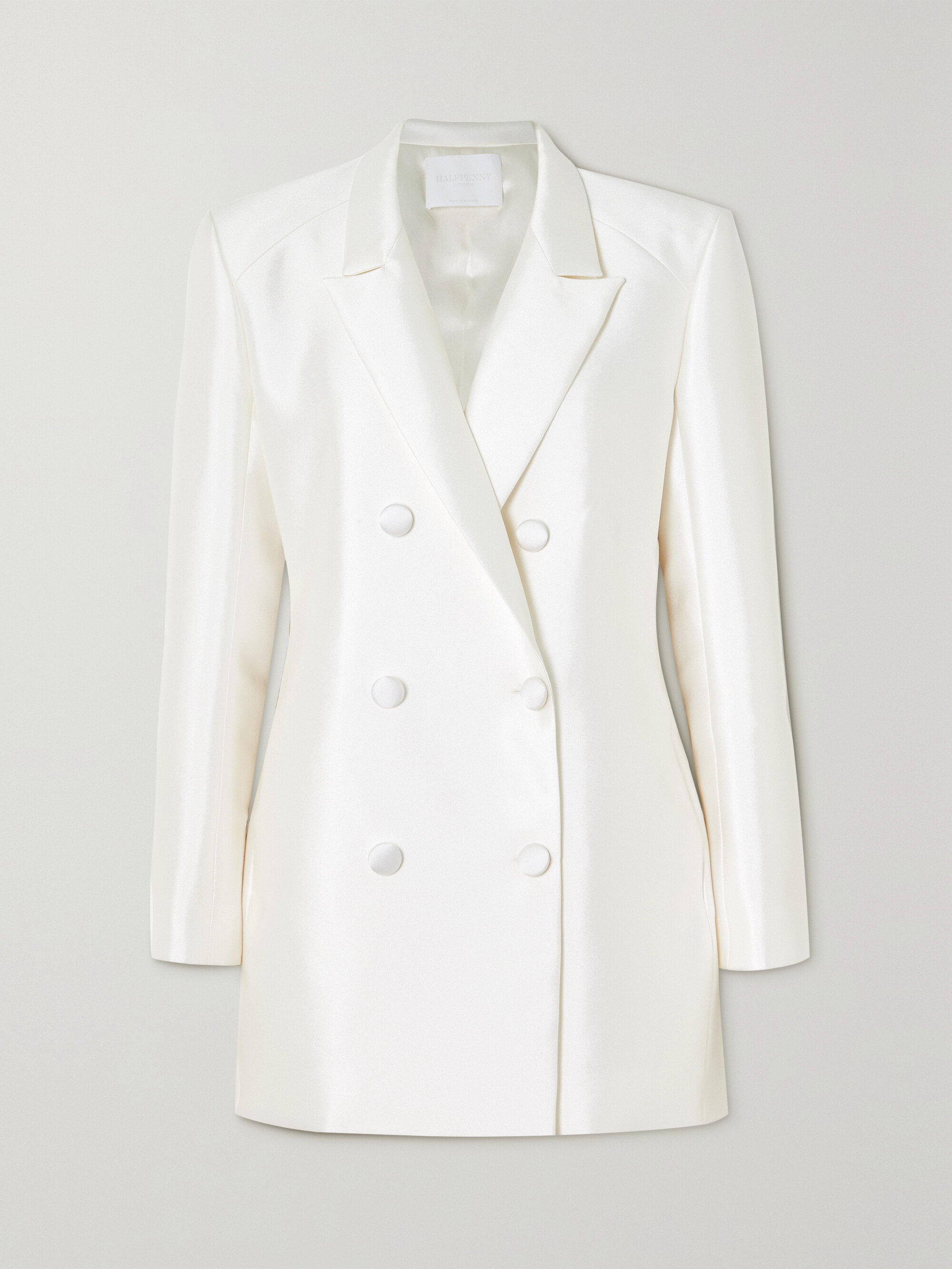 Halfpenny London Double-breasted satin-mikado mini dress thumbnail