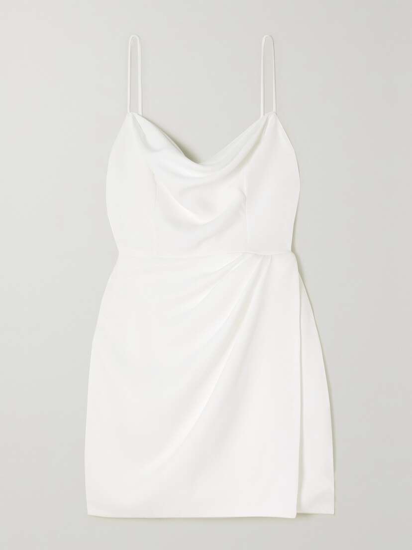 Halfpenny London Maisie Draped Satin Mini Dress